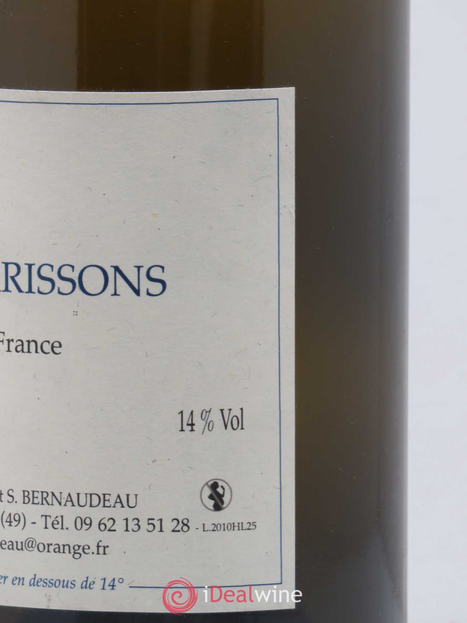 Vin de France Les Nourrissons Stéphane Bernaudeau 2010 - Lot de 1 bouteille - 1