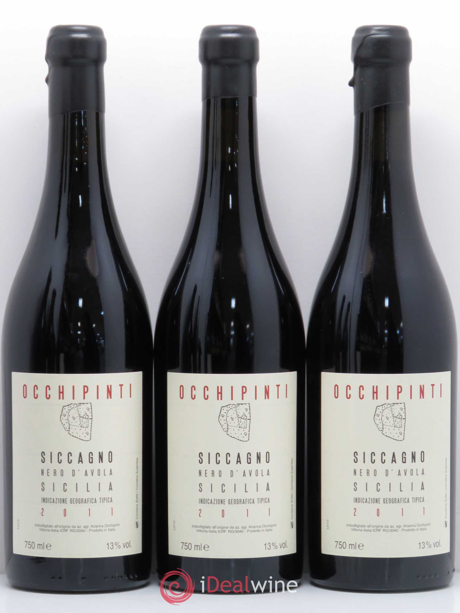 Italie Nero d'Avola Occhipinti Siccagno 2011 - Posten von 6 Flaschen - 1