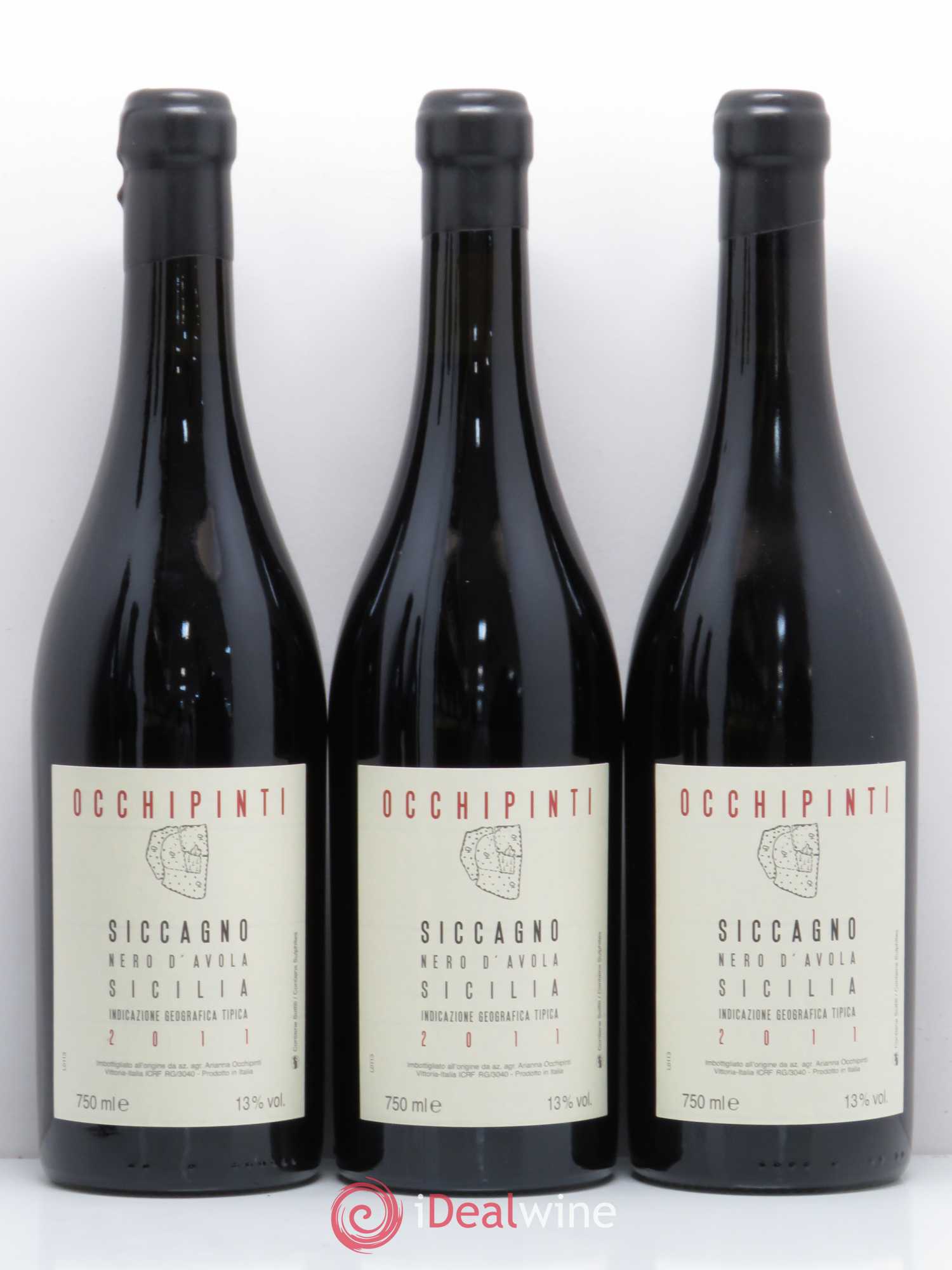 Italie Nero d'Avola Occhipinti Siccagno 2011 - Posten von 6 Flaschen - 2