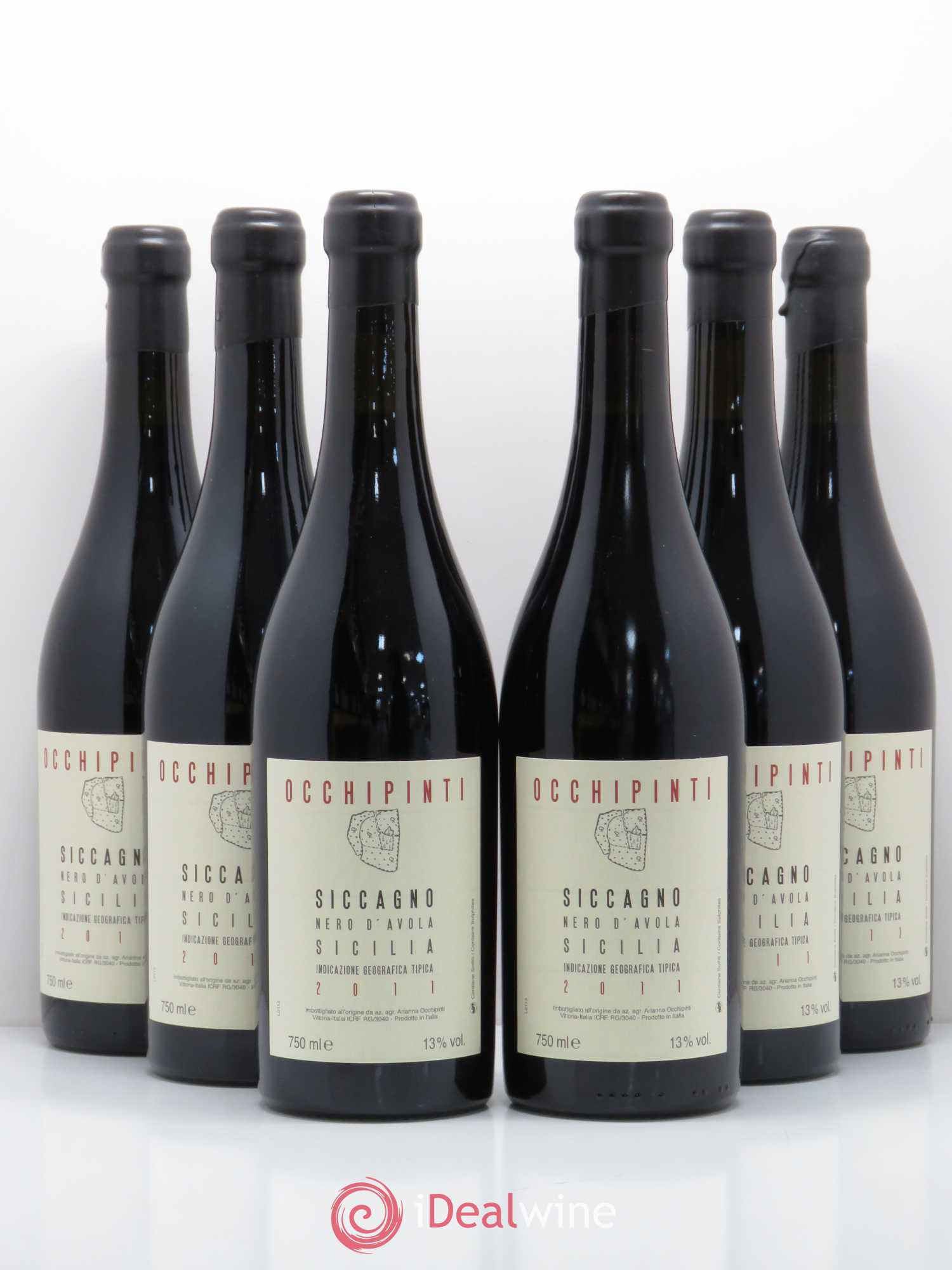 Italie Nero d'Avola Occhipinti Siccagno 2011 - Posten von 6 Flaschen - 0