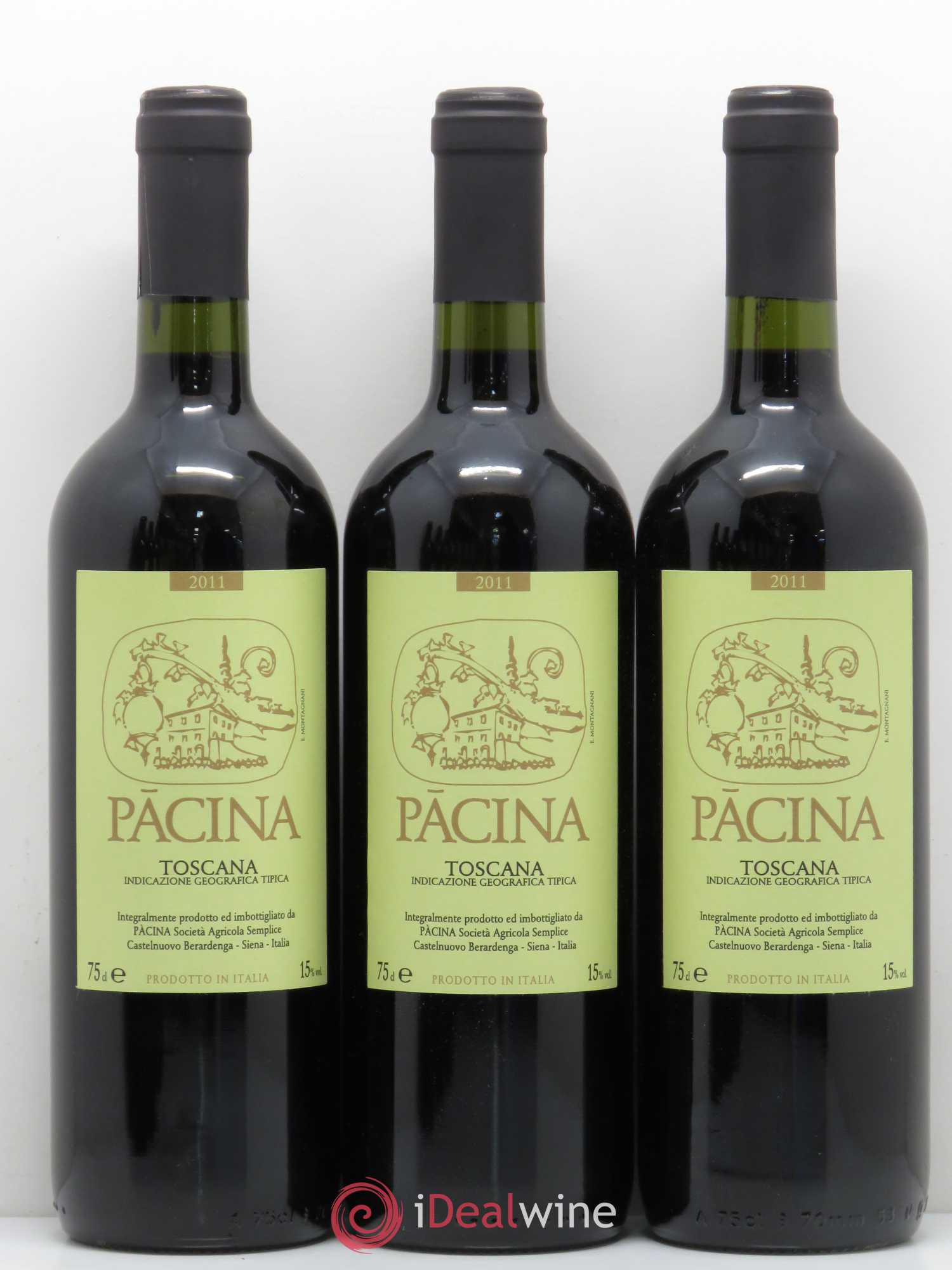 Italie Toscana Pacina 2011 - Lot de 6 bouteilles - 1