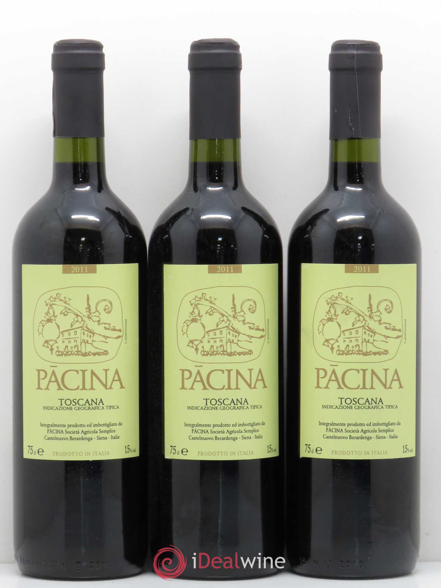 Italie Toscana Pacina 2011 - Lot de 6 bouteilles - 2