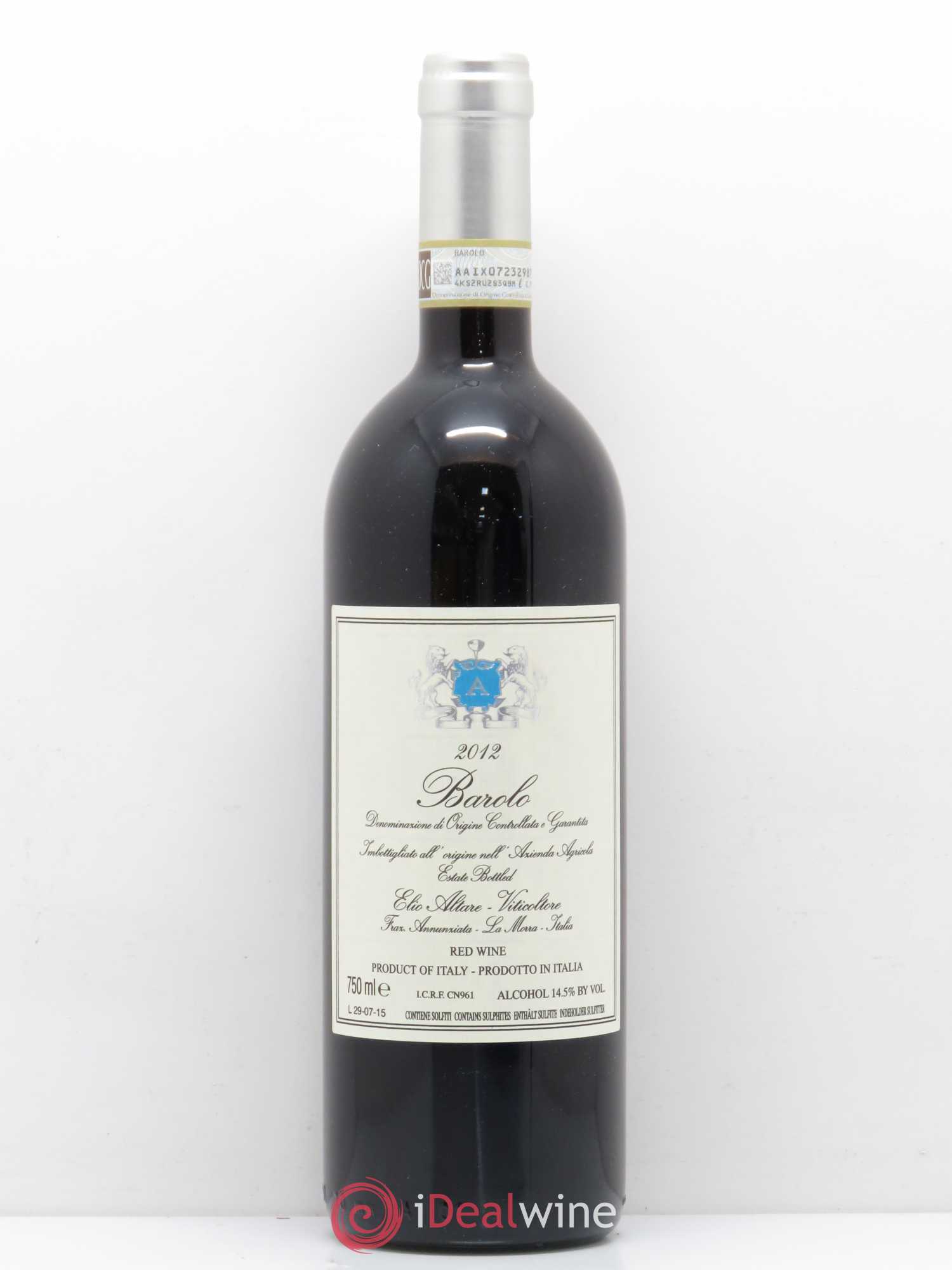 Barolo DOCG Elio Altare 2012 - Lot de 1 bouteille - 0