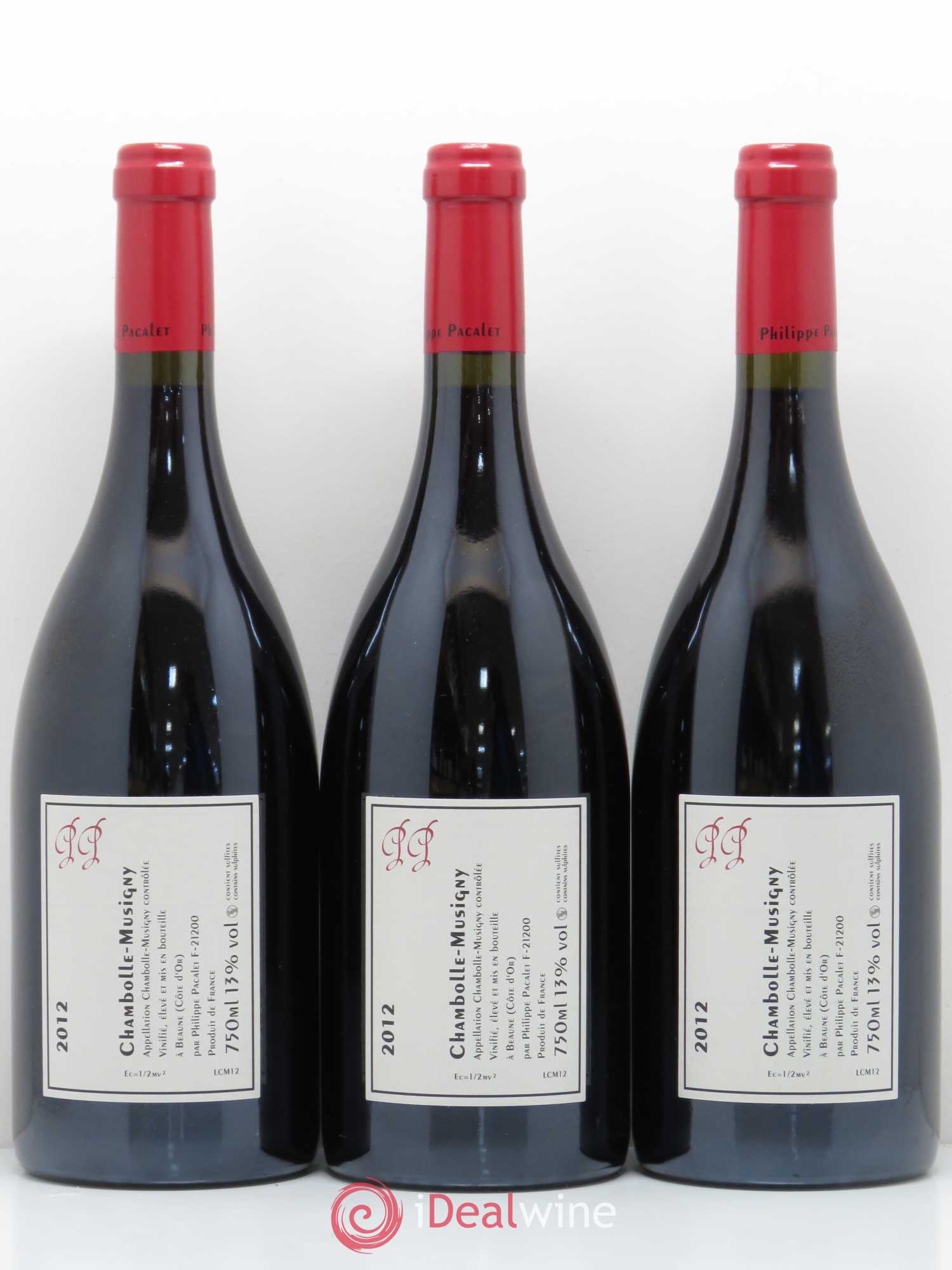 Chambolle-Musigny Philippe Pacalet 2012 - Lot de 3 bouteilles - 1