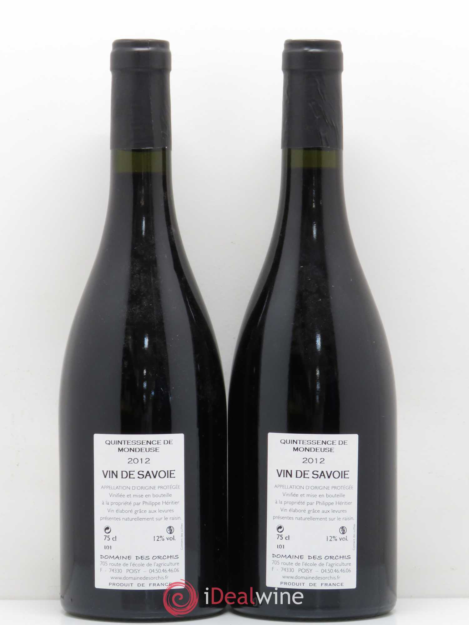 Vin de Savoie Quintessence de Mondeuse domaine Orchis 2012 - Posten von 5 Flaschen - 4