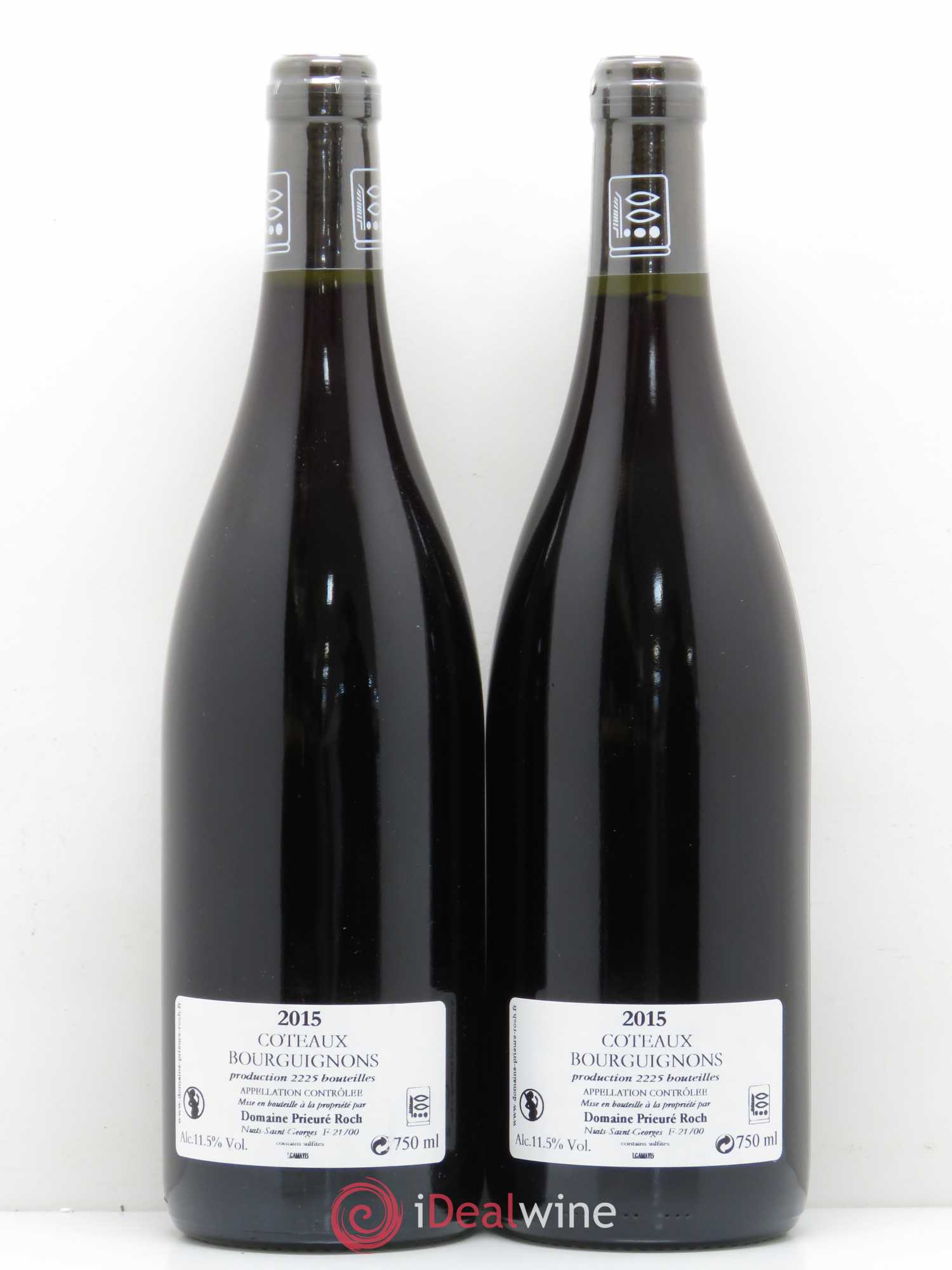 Bourgogne Coteaux bourguigons Gamay Prieuré Roch 2015 - Lot de 2 bouteilles - 1