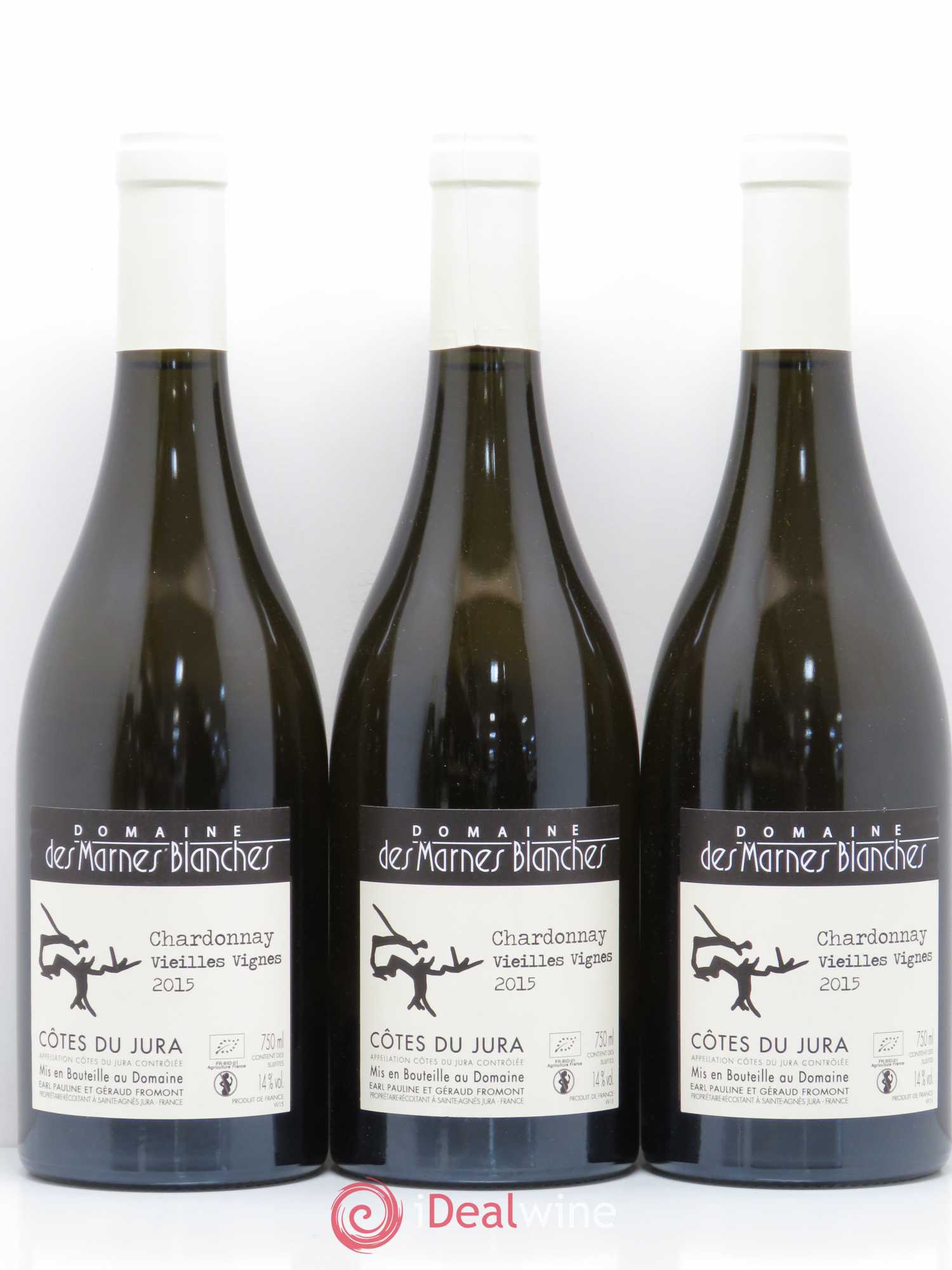 Côtes du Jura Chardonnay Vieilles Vignes domaine Marnes Blanches 2015 - Posten von 5 Flaschen - 1