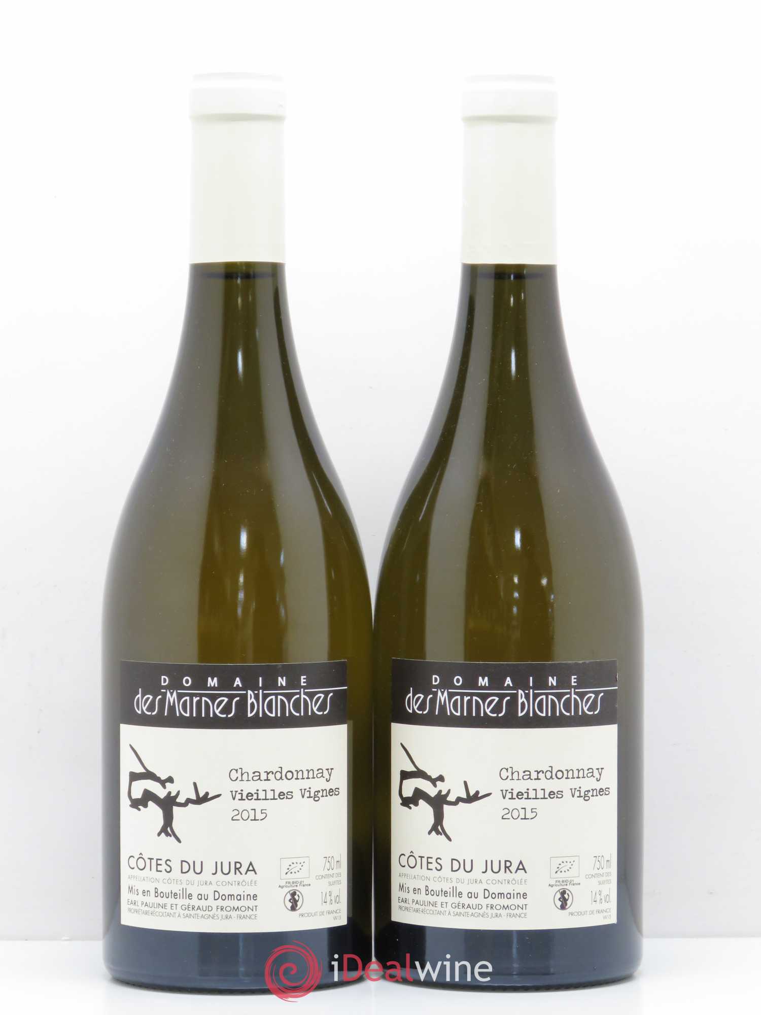 Côtes du Jura Chardonnay Vieilles Vignes domaine Marnes Blanches 2015 - Posten von 5 Flaschen - 2