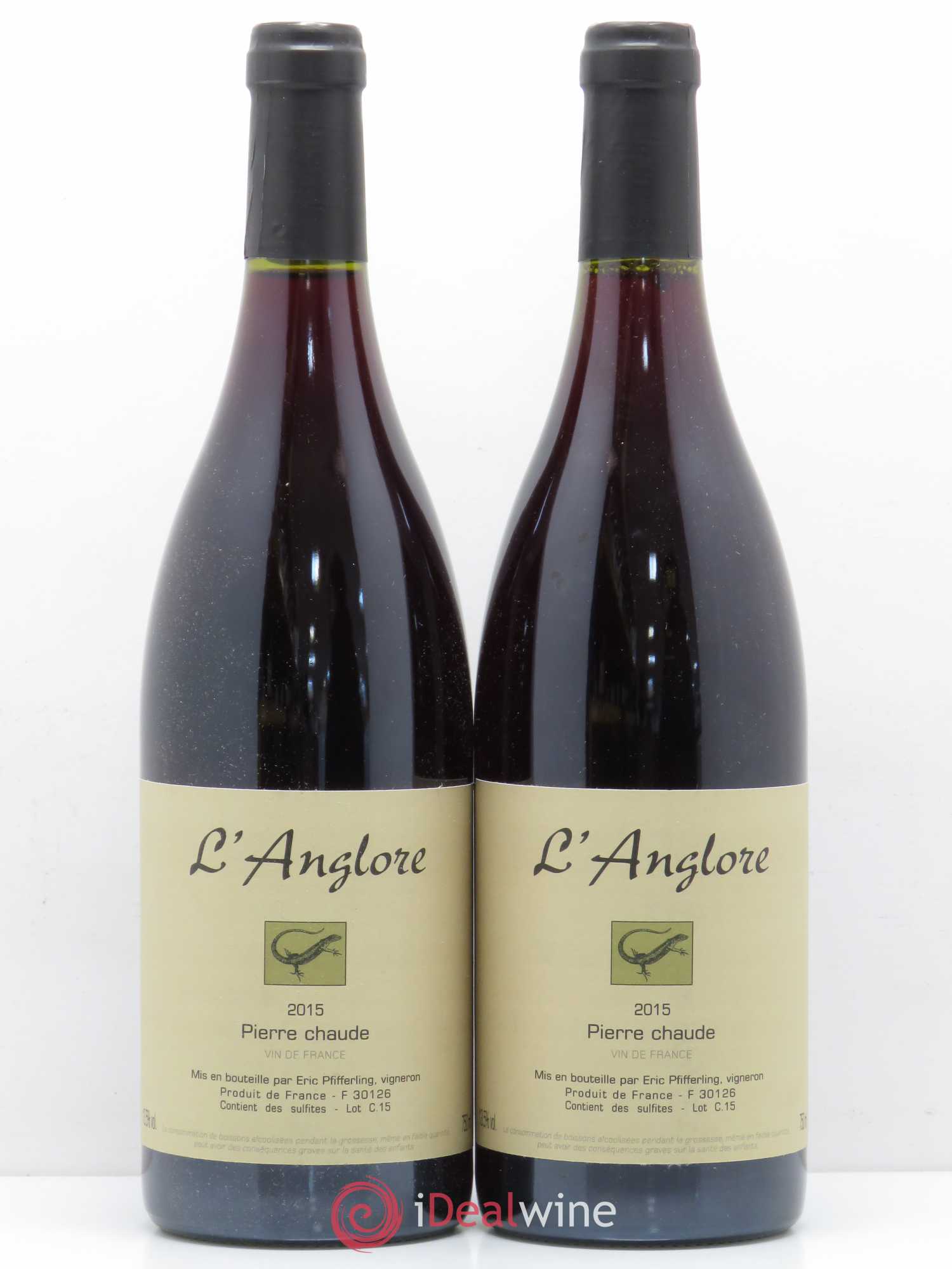 Vin de France Pierre chaude L'Anglore 2015 - Lot de 2 bouteilles - 0