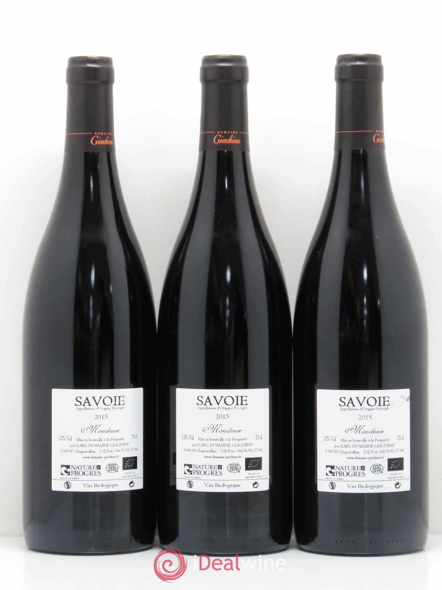 Vin de Savoie Mondeuse Giachino 2015 - Lot de 3 bouteilles - 1