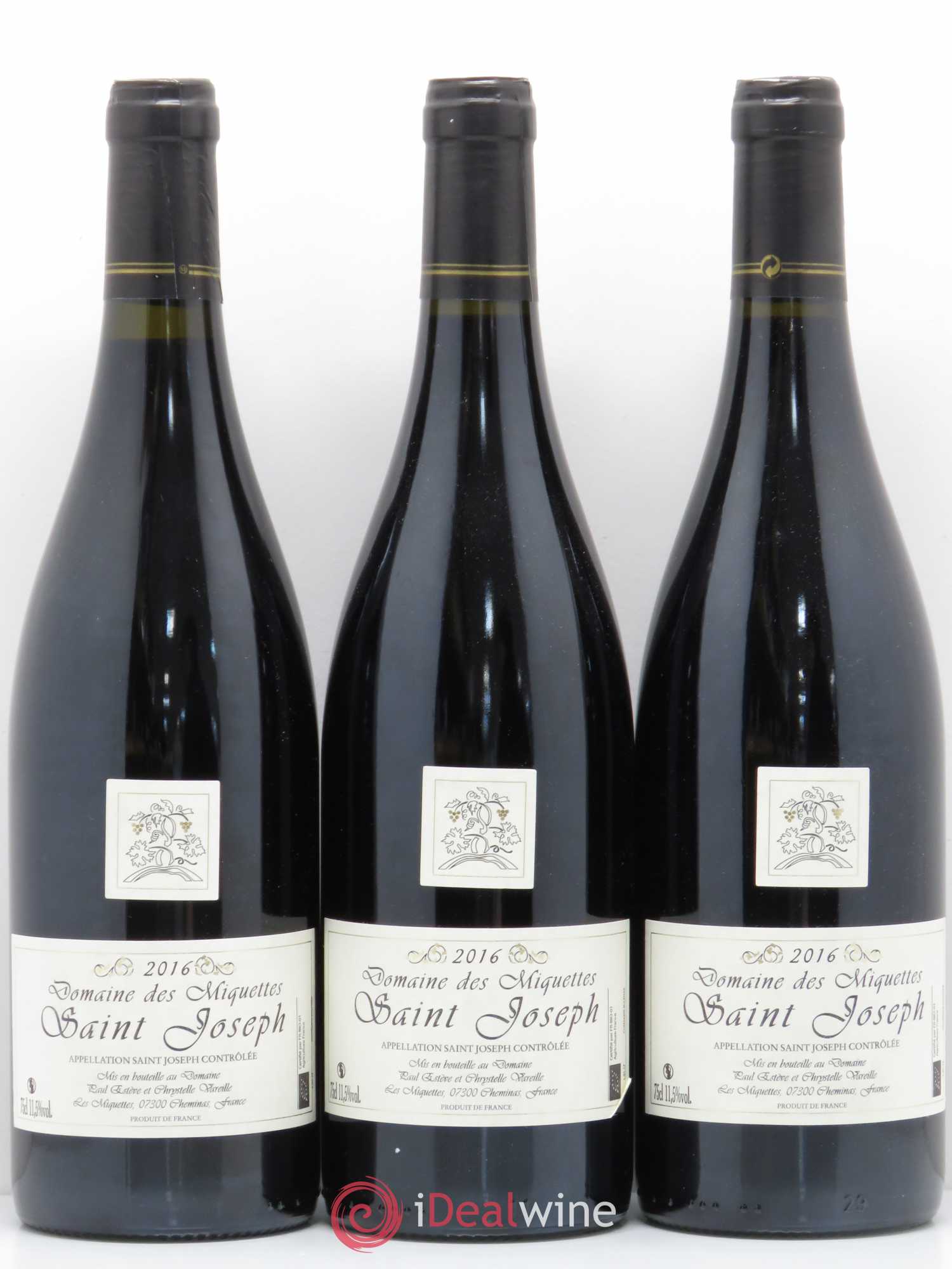 Saint-Joseph Domaine des Miquettes 2016 - Posten von 3 Flaschen - 0