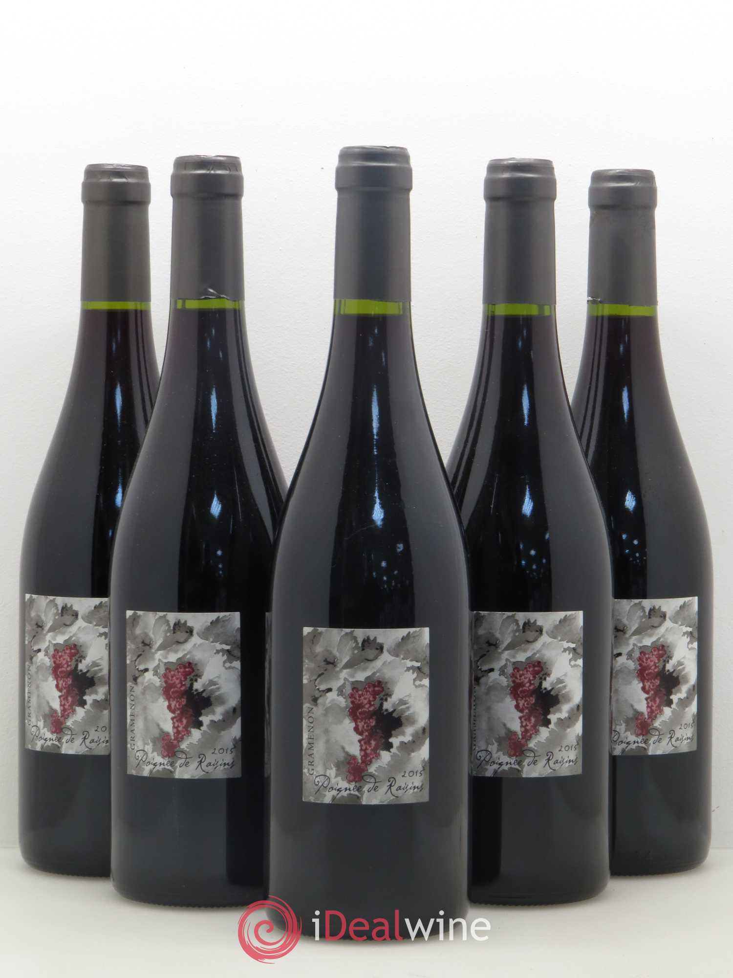 Côtes-du-Rhône Poignée de raisins Gramenon 2015 - Posten von 5 Flaschen - 0