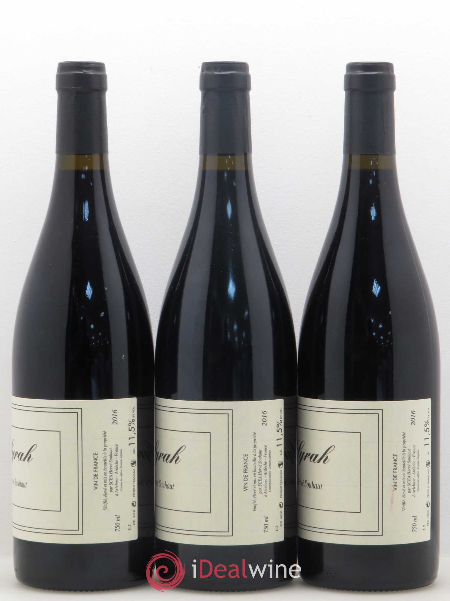 Vin de France Syrah Hervé Souhaut 2016 - Posten von 3 Flaschen - 1
