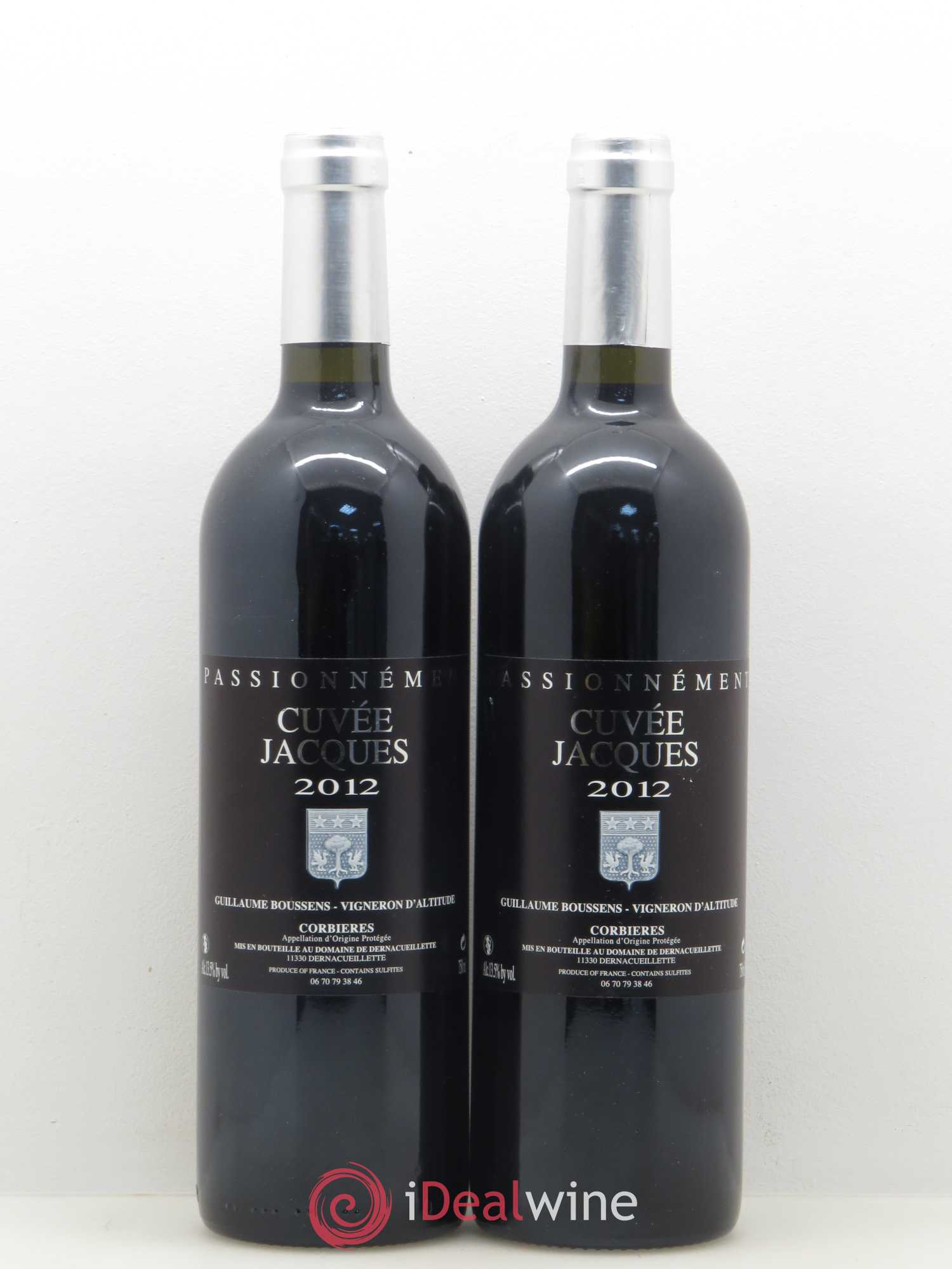 Corbières Cuvee Jacques Passionnement Guillaume Boussens 2012 - Lotto di 2 bottiglie - 0