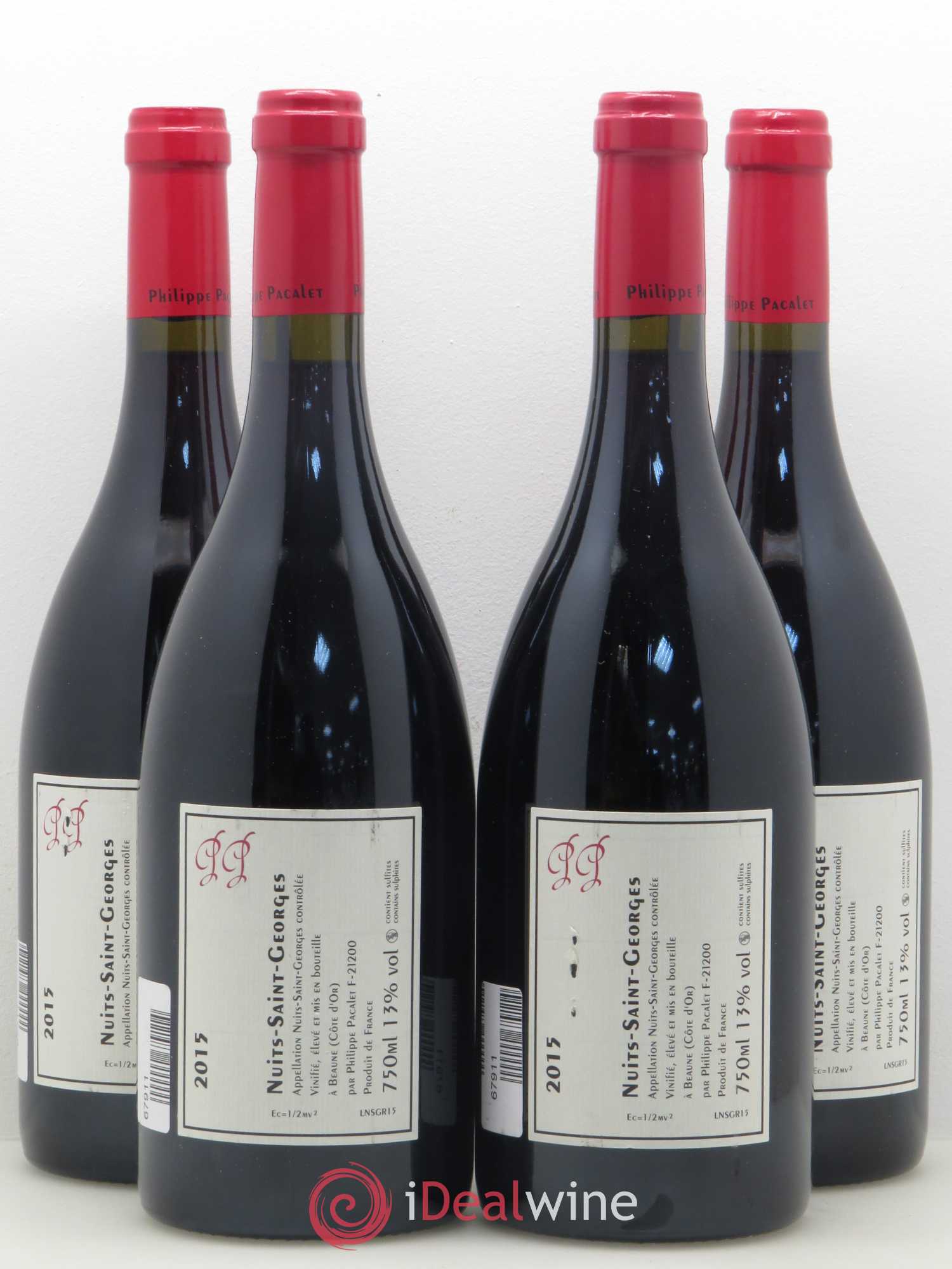 Nuits-Saint-Georges Philippe Pacalet 2015 - Lot de 4 bouteilles - 1