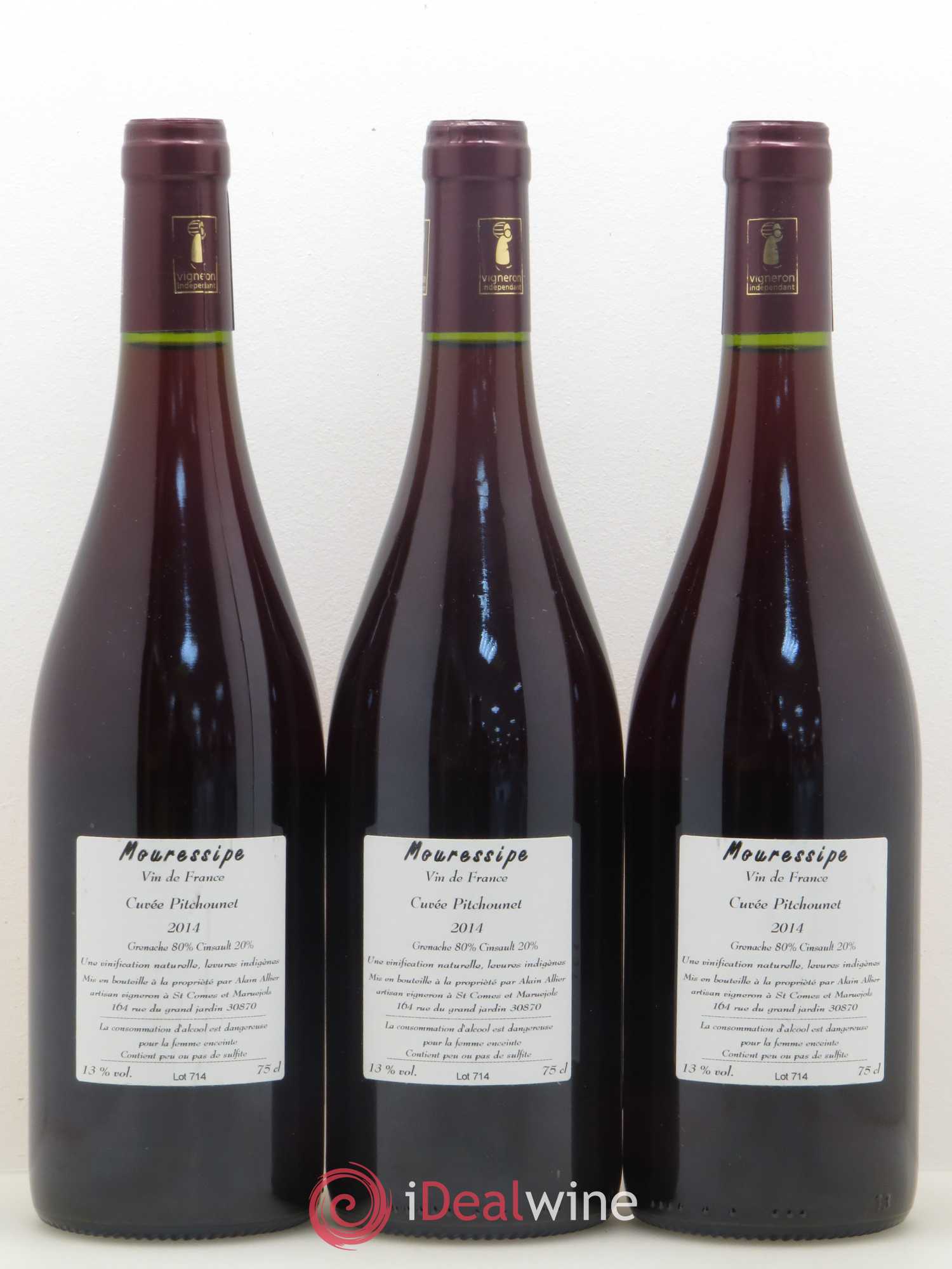 Vin de France Mouressipe cuvée Pitchounet 2014 - Posten von 6 Flaschen - 4