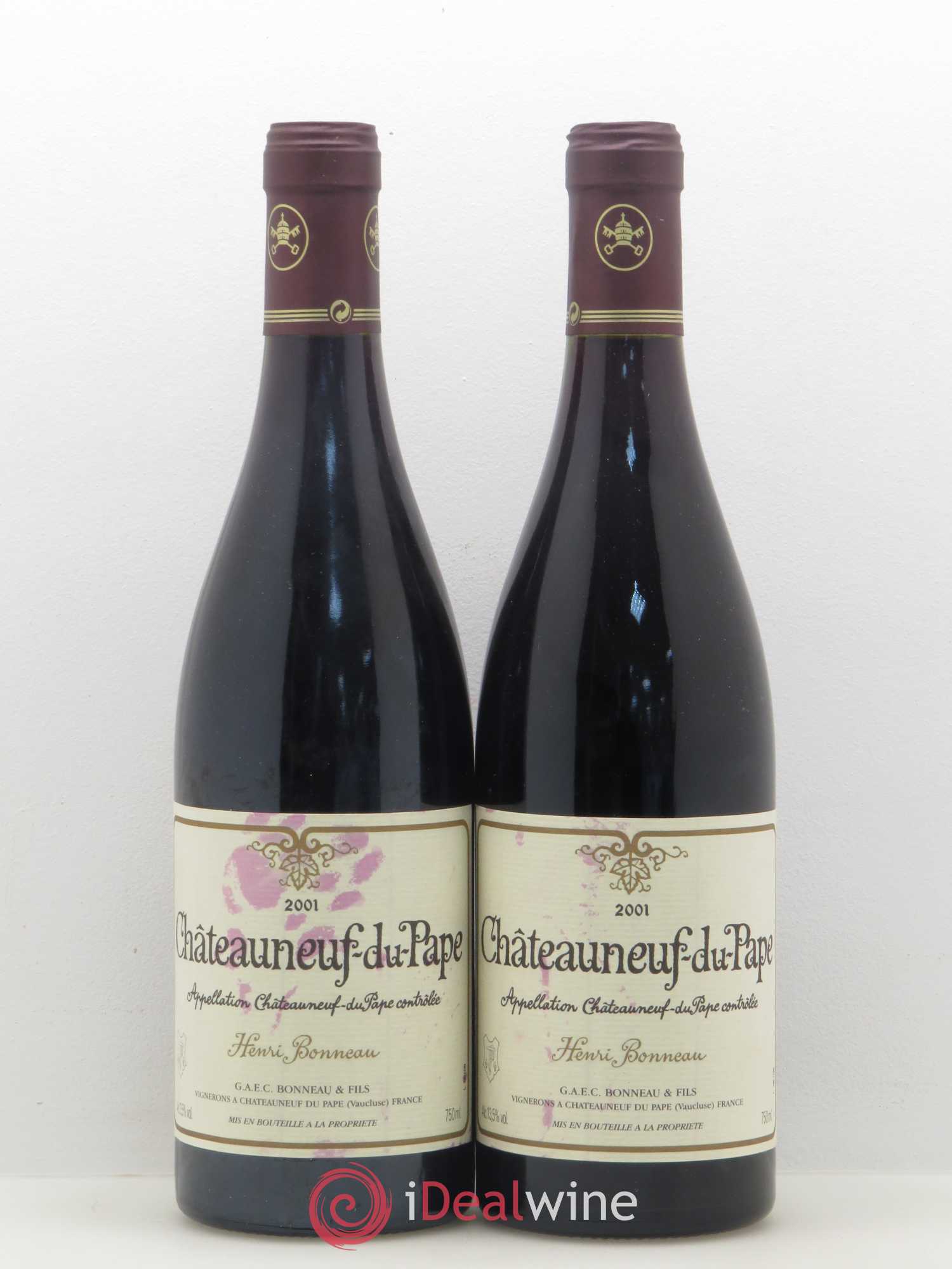 Châteauneuf-du-Pape Henri Bonneau Henri Bonneau & Fils 2001 - Lot de 2 bouteilles - 0