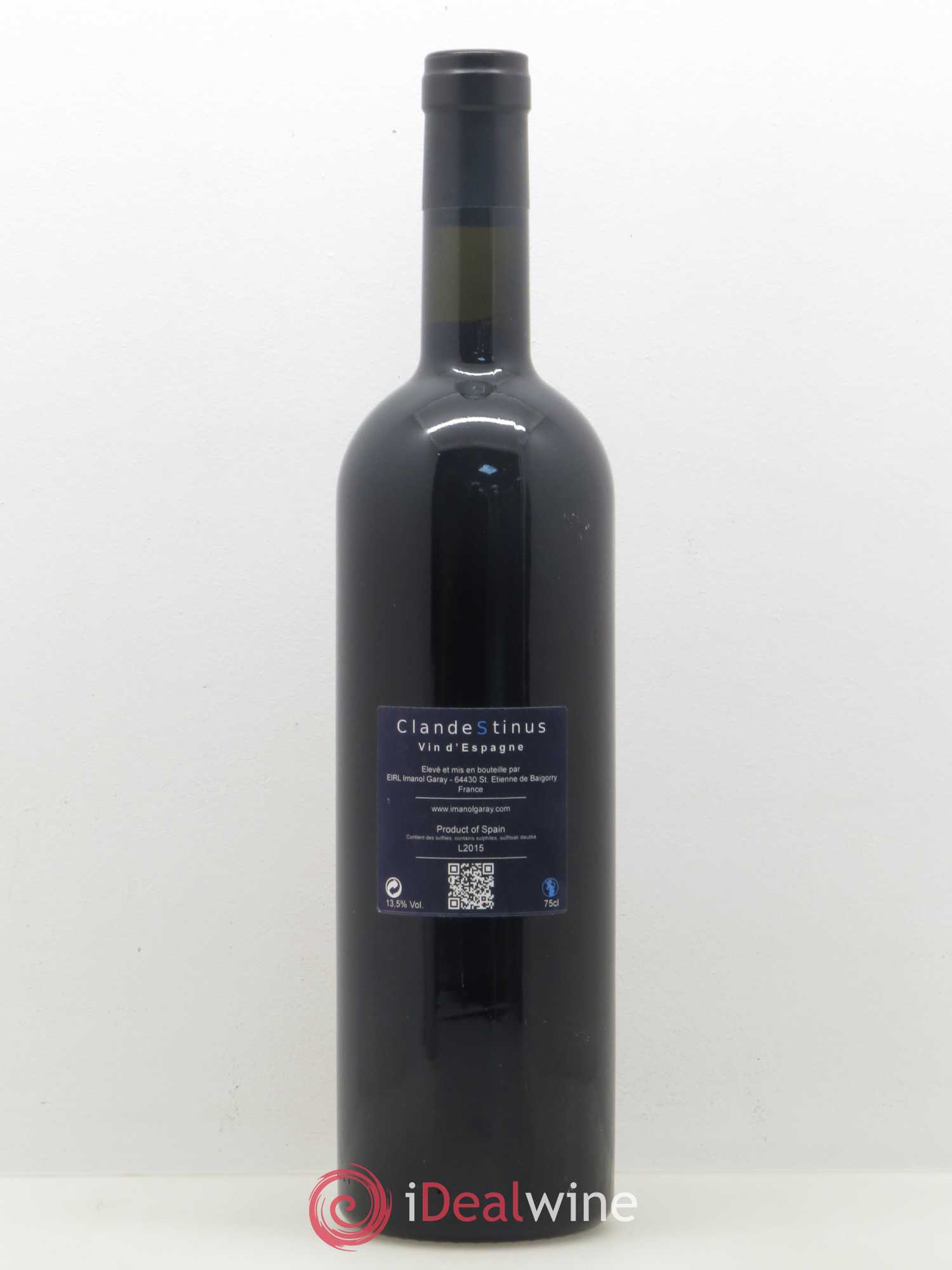 Espagne Clandestinus Imanol Garay 2015 - Lot de 1 bouteille - 1