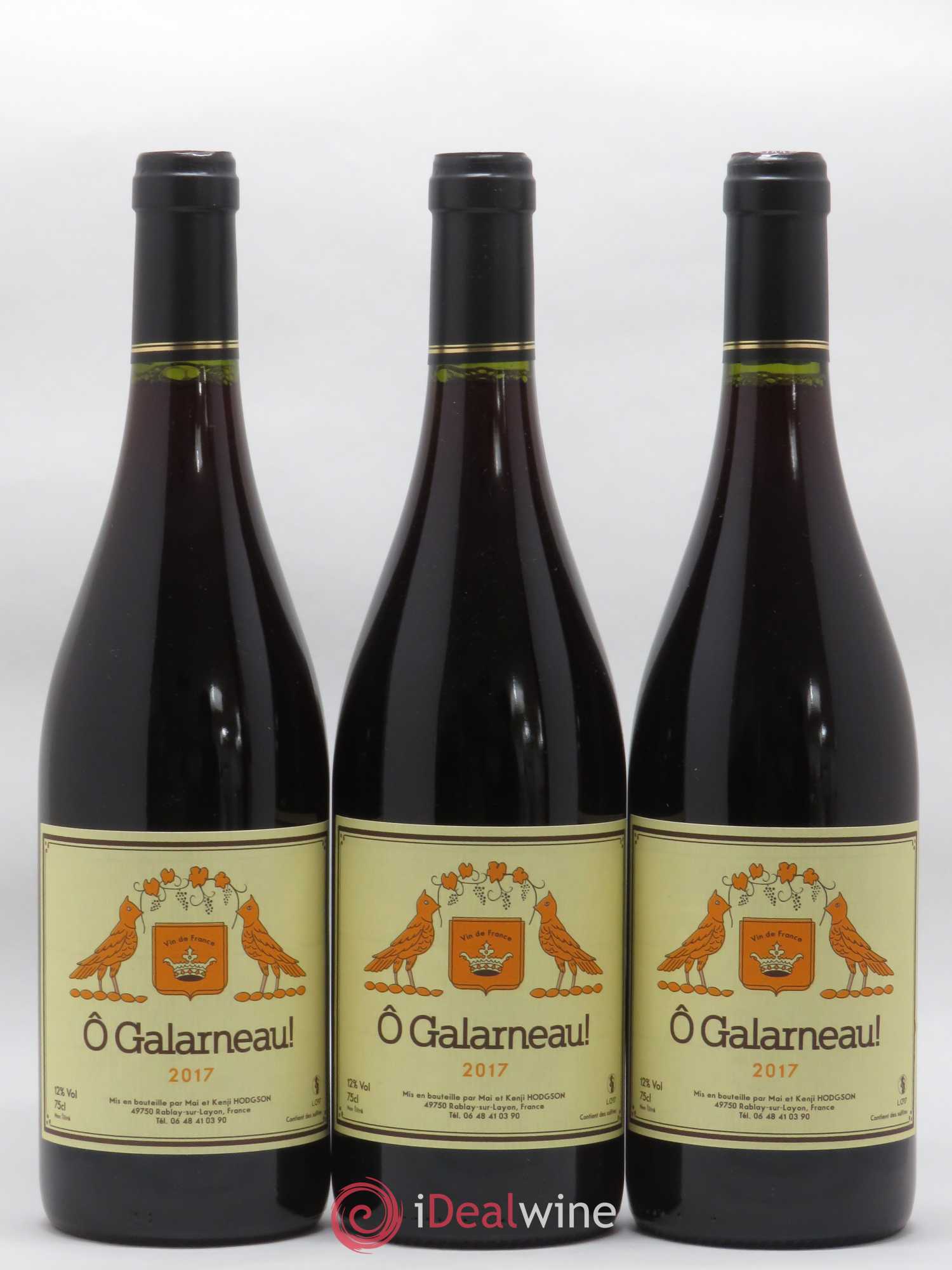 Vin de France O Galarneau Mai & Kenji Hodgson 2017 - Lot de 3 bouteilles - 0