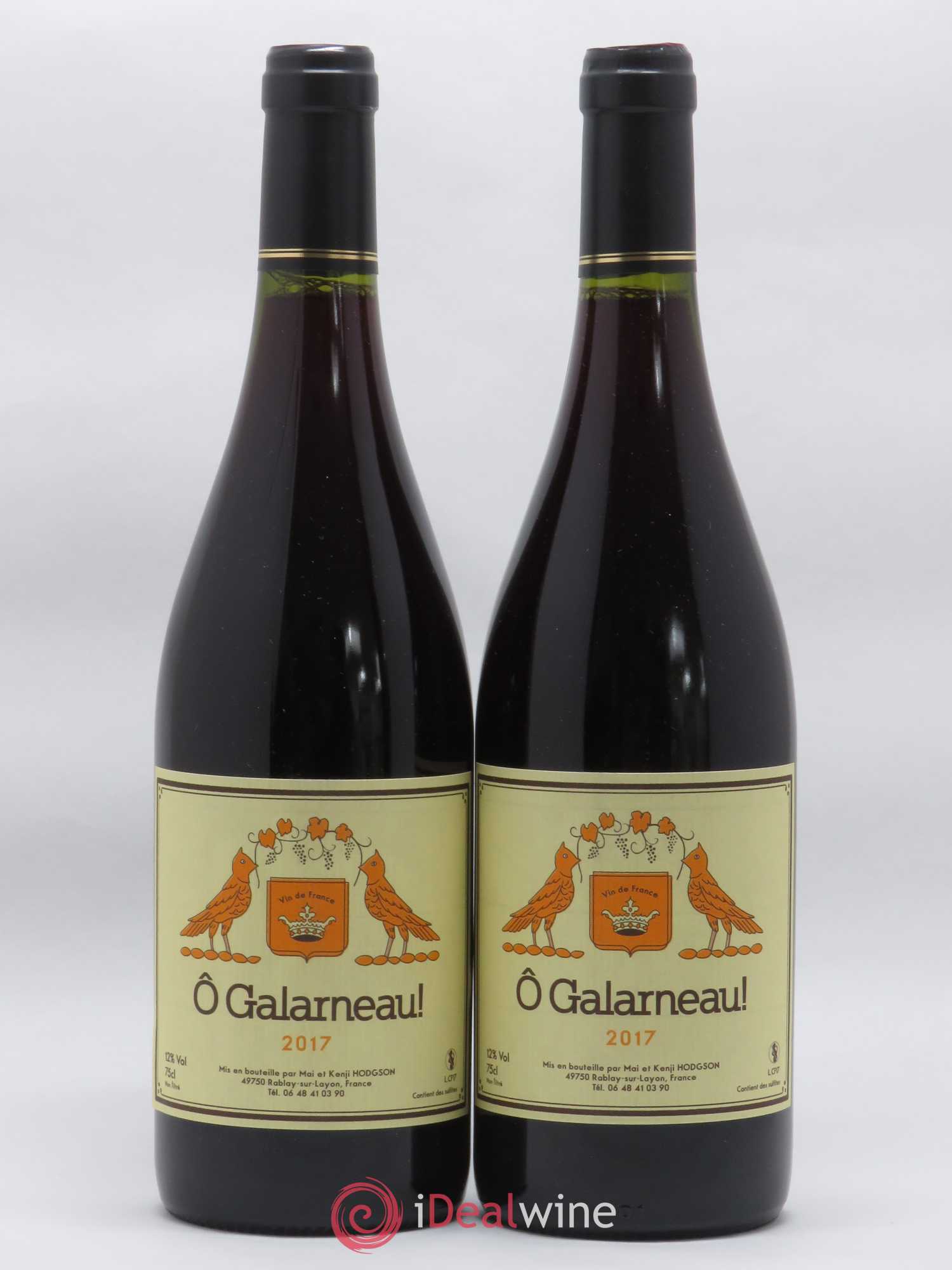 Vin de France O Galarneau Mai & Kenji Hodgson 2017 - Lot de 2 bouteilles - 0