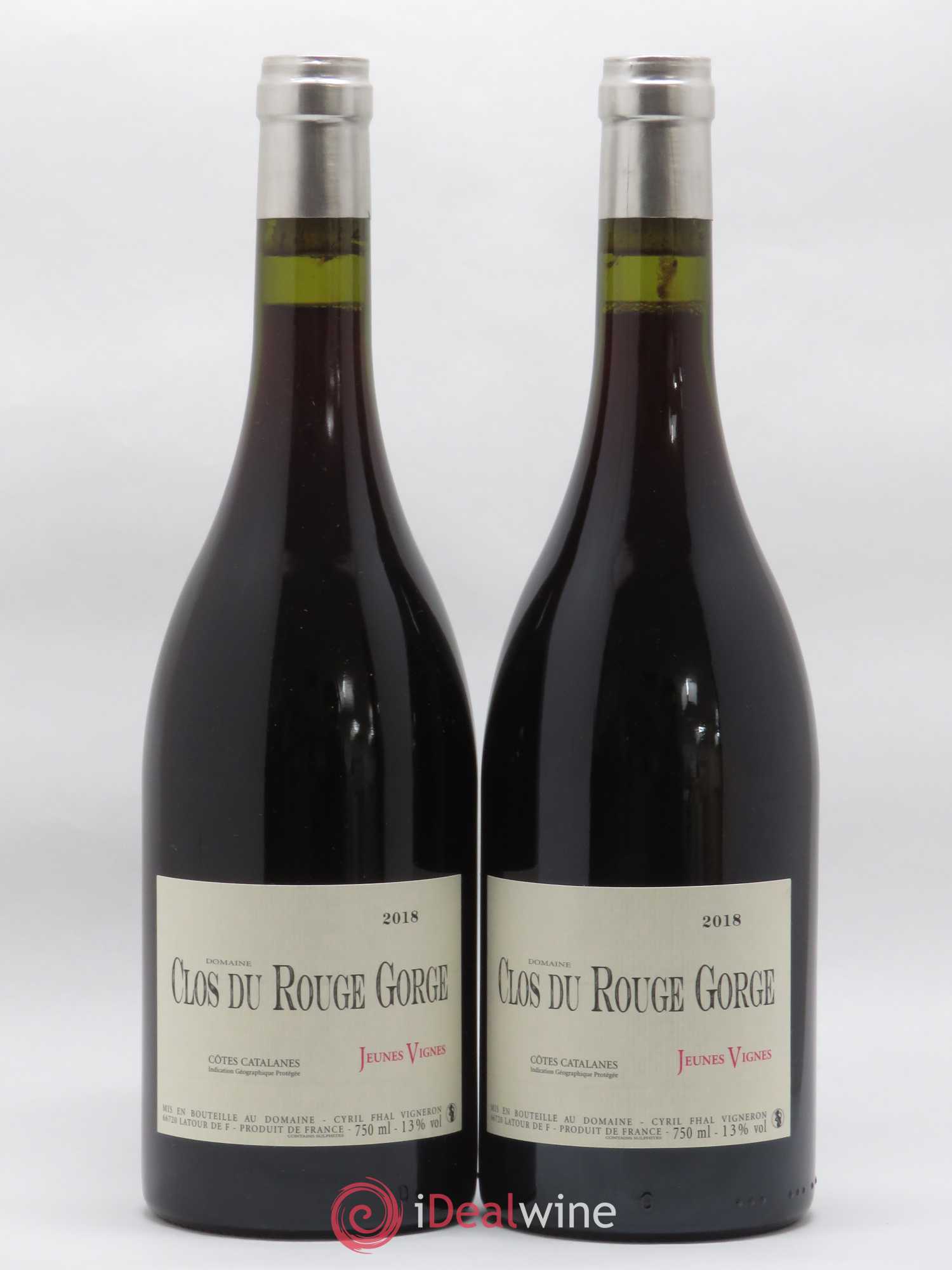 Côtes Catalanes (VDP des Côtes Catalanes) Clos du Rouge Gorge Jeunes Vignes Cyril Fhal 2018 - Lot de 2 bouteilles - 0