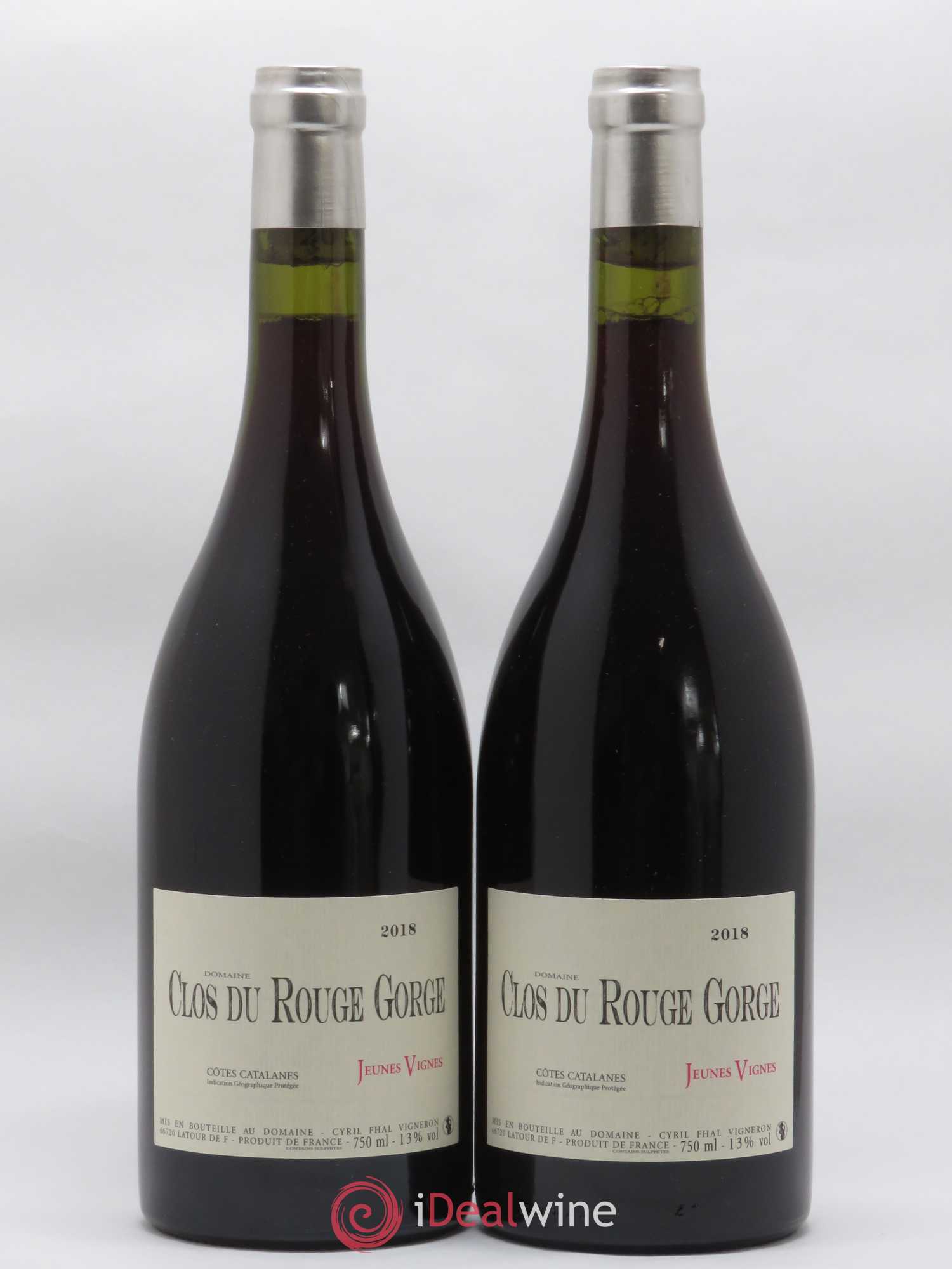 Côtes Catalanes (VDP des Côtes Catalanes) Clos du Rouge Gorge Jeunes Vignes Cyril Fhal 2018 - Lot de 2 bouteilles - 0