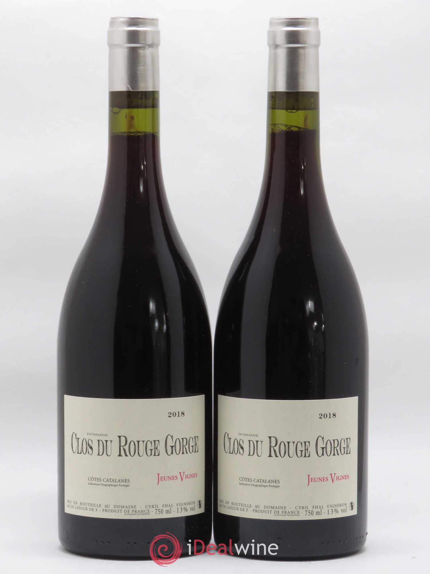 Côtes Catalanes (VDP des Côtes Catalanes) Clos du Rouge Gorge Jeunes Vignes Cyril Fhal 2018 - Lot de 2 bouteilles - 0
