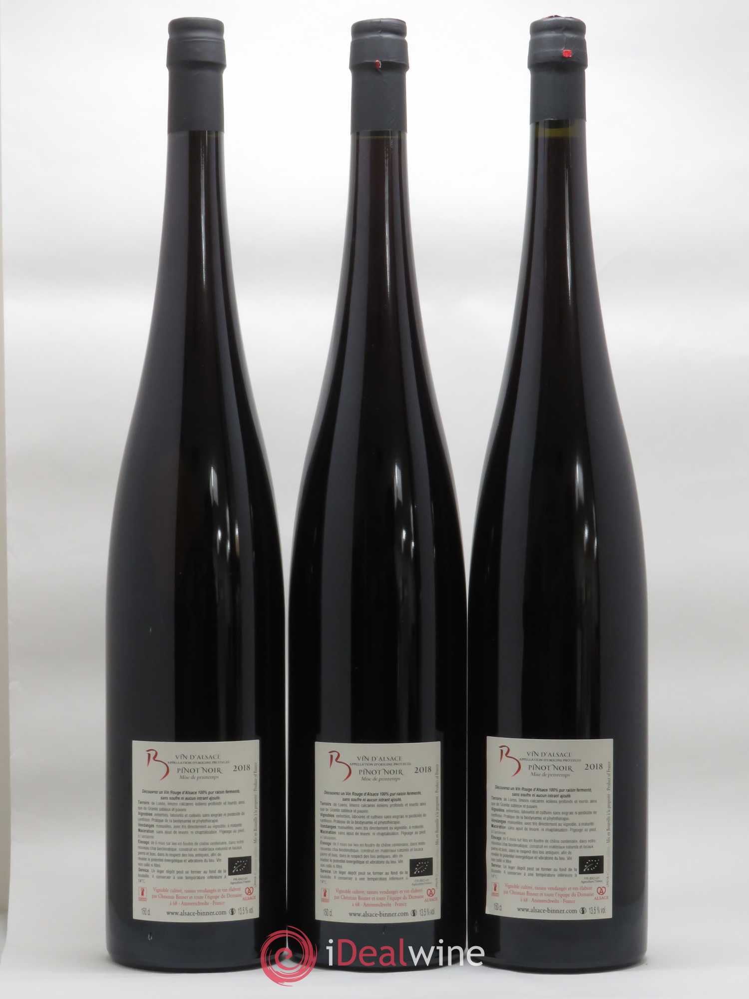Alsace Pinot Noir Mise de Printemps Christian Binner 2018 - Lot de 3 magnums - 1