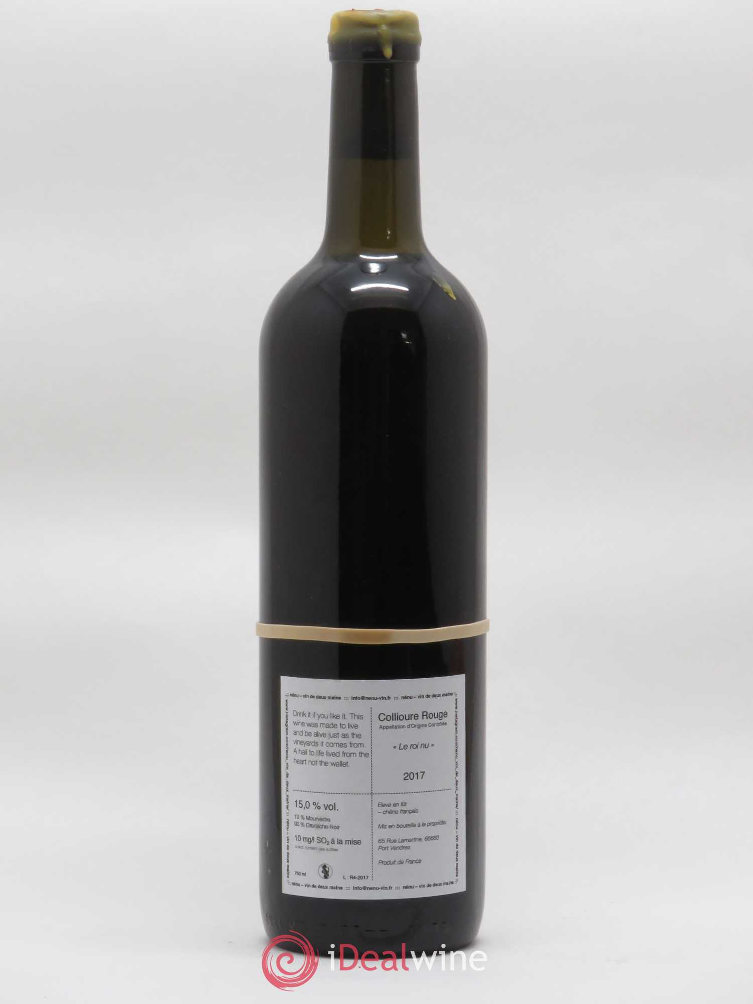 Collioure Le Roi nu Domaine Nénu - Rasmus Aamand Olesen Vin de Deux Mains 2017 - Lot de 1 bouteille - 1