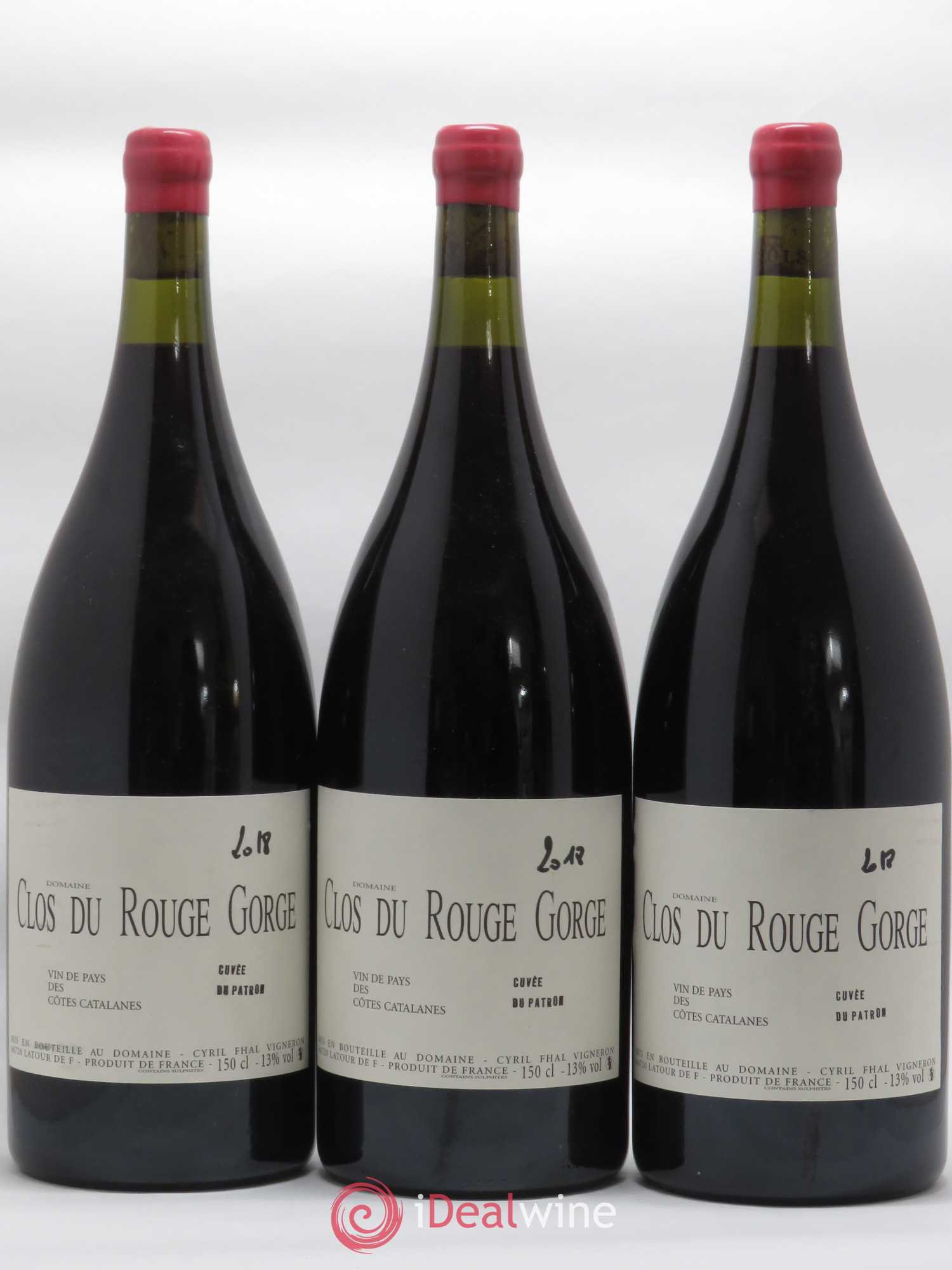 Côtes Catalanes Clos du Rouge Gorge Cuvée du Patron Cyril Fhal 2018 - Lot de 3 magnums - 0