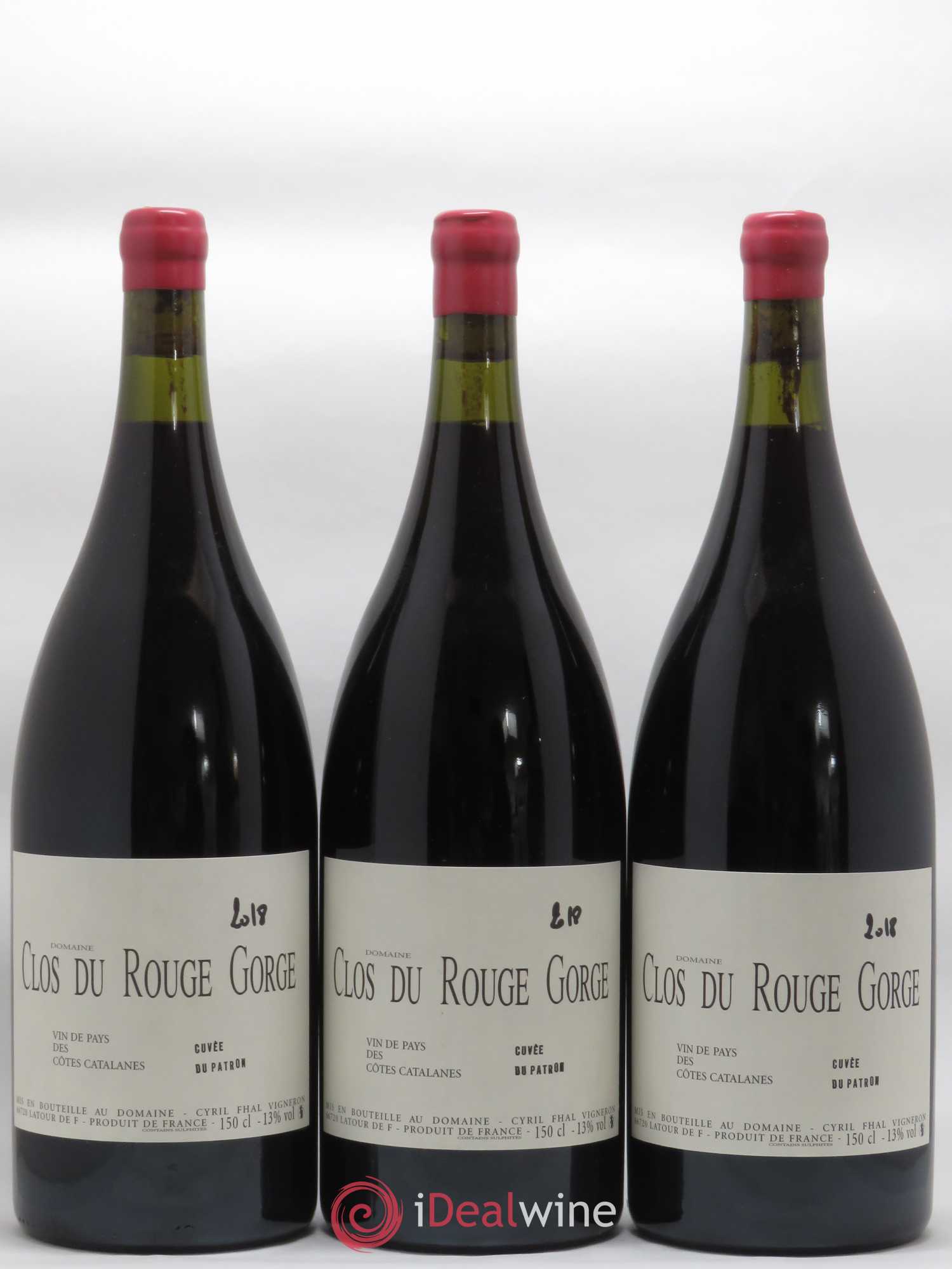Côtes Catalanes Clos du Rouge Gorge Cuvée du Patron Cyril Fhal 2018 - Lot de 3 magnums - 0