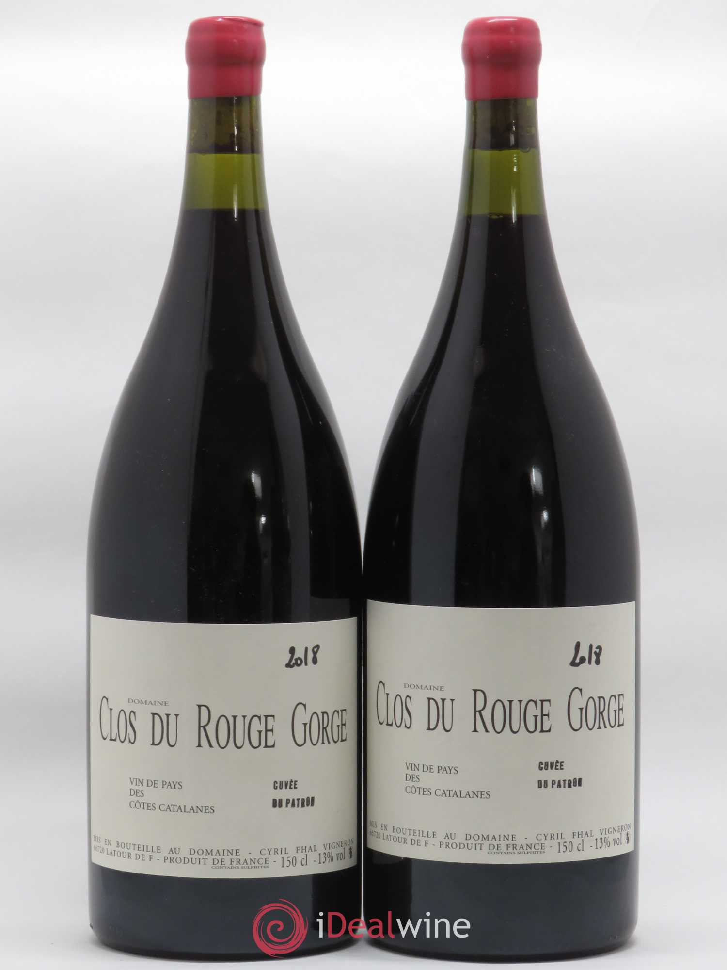 Côtes Catalanes Clos du Rouge Gorge Cuvée du Patron Cyril Fhal 2018 - Lot de 2 magnums - 0