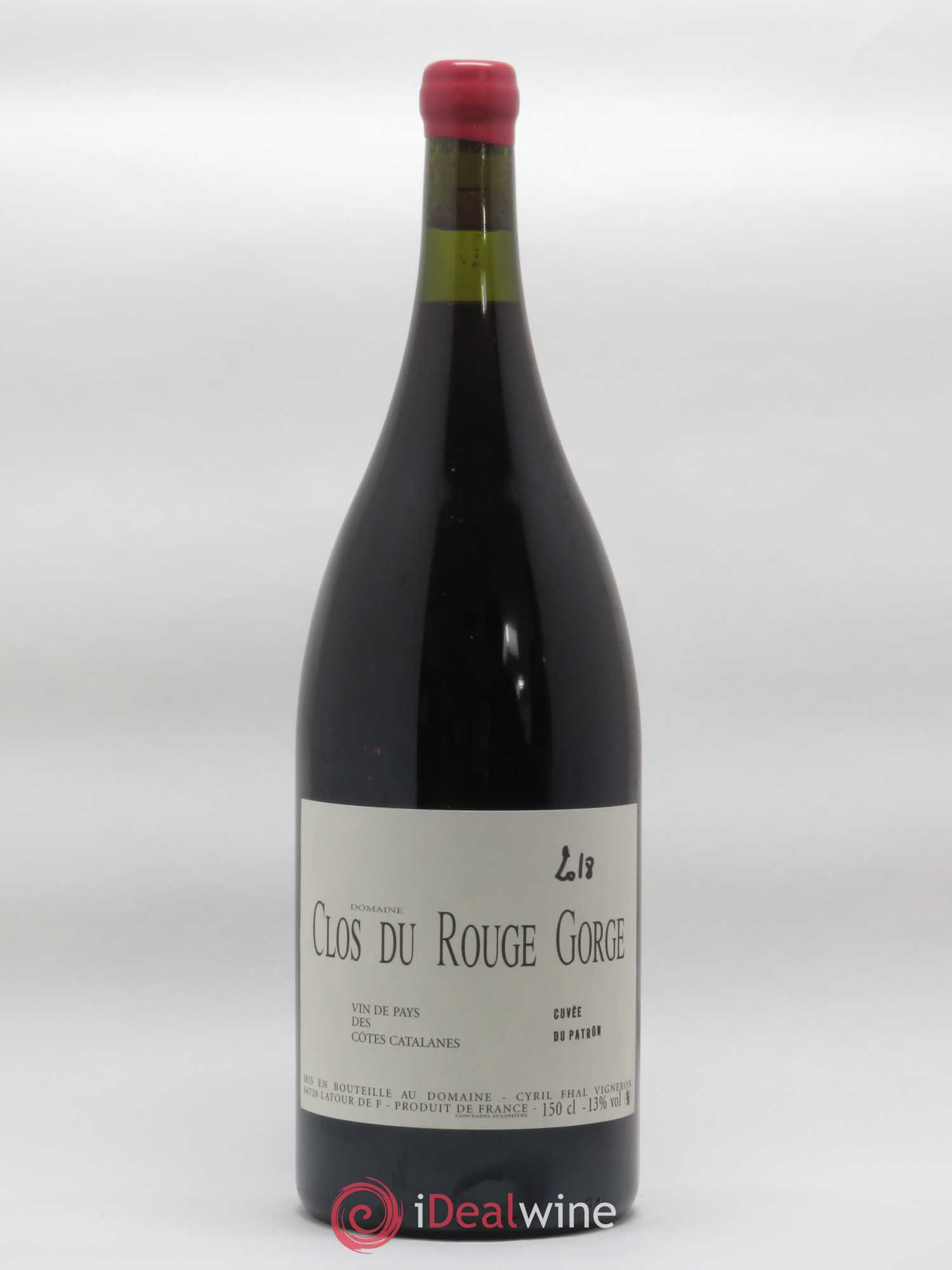 Côtes Catalanes Clos du Rouge Gorge Cuvée du Patron Cyril Fhal 2018 - Lot de 1 magnum - 0