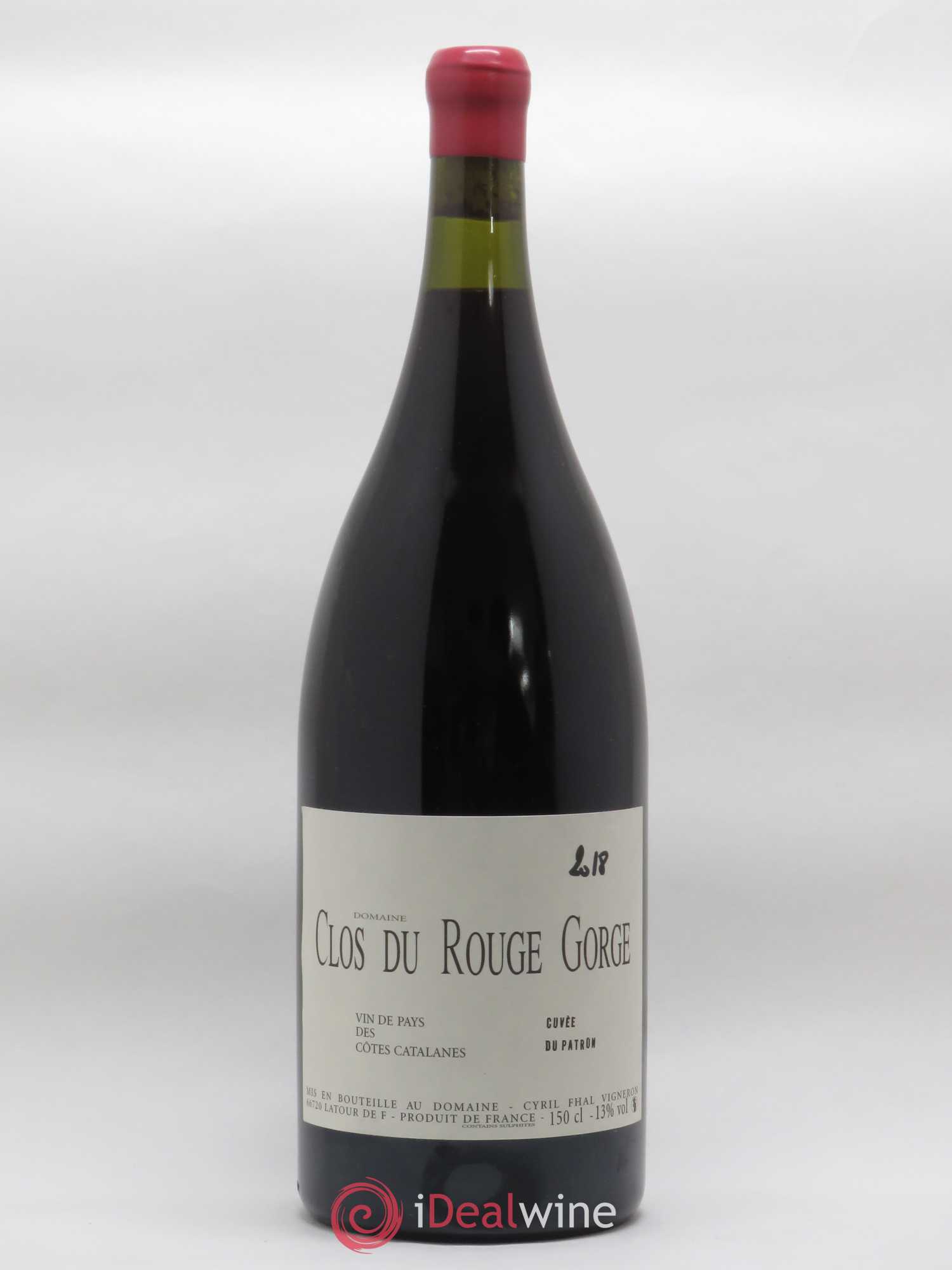 Côtes Catalanes Clos du Rouge Gorge Cuvée du Patron Cyril Fhal 2018 - Lot de 1 magnum - 0