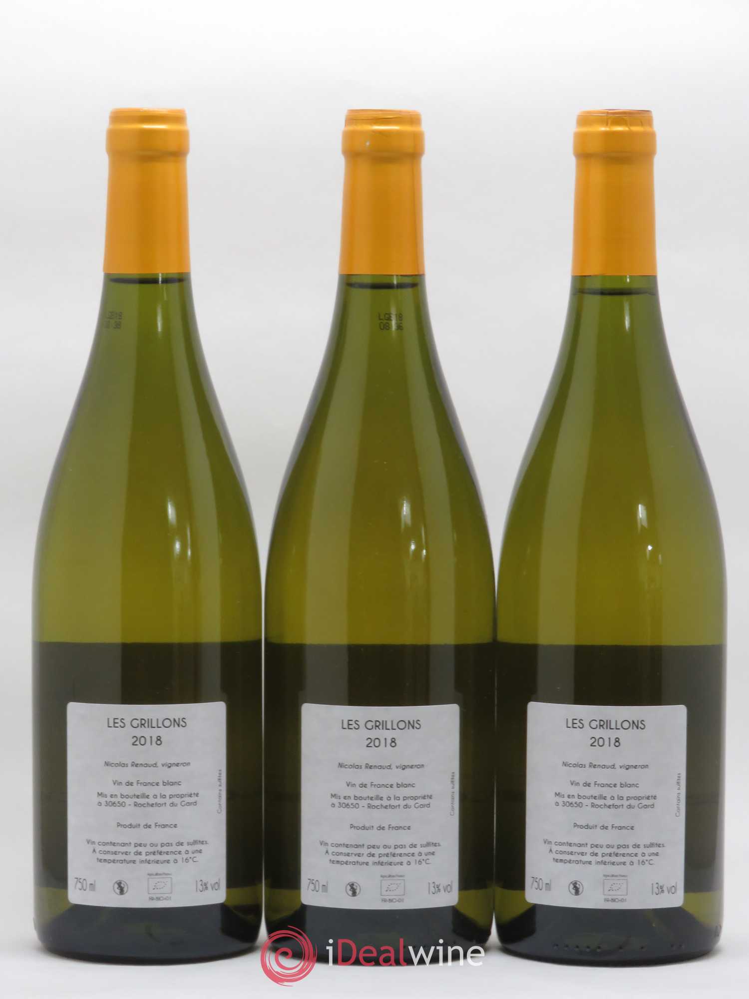 Vin de France Les Grillons Clos des Grillons 2018 - Lot de 3 bouteilles - 1