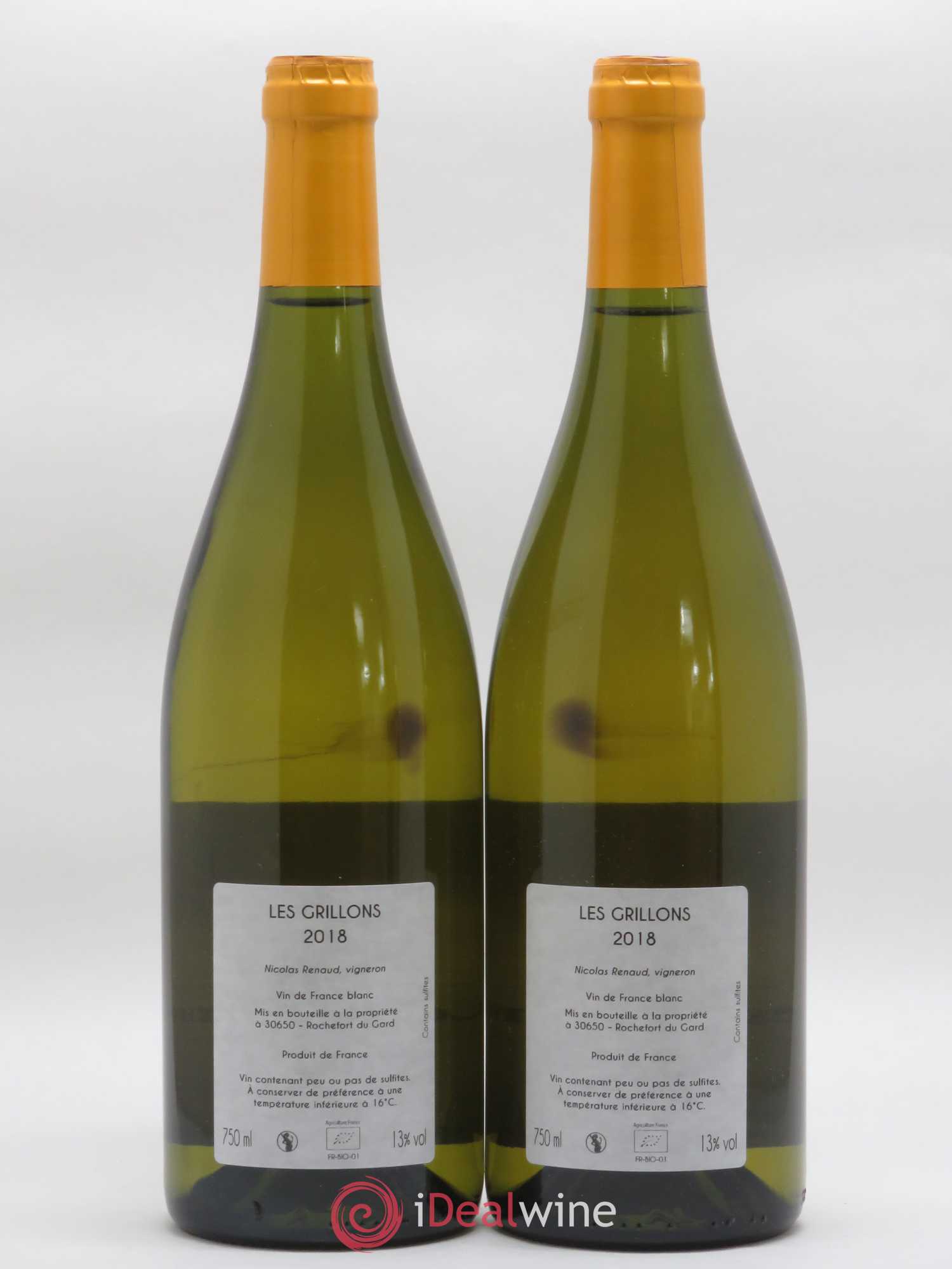 Vin de France Les Grillons Clos des Grillons 2018 - Lot de 2 bouteilles - 1
