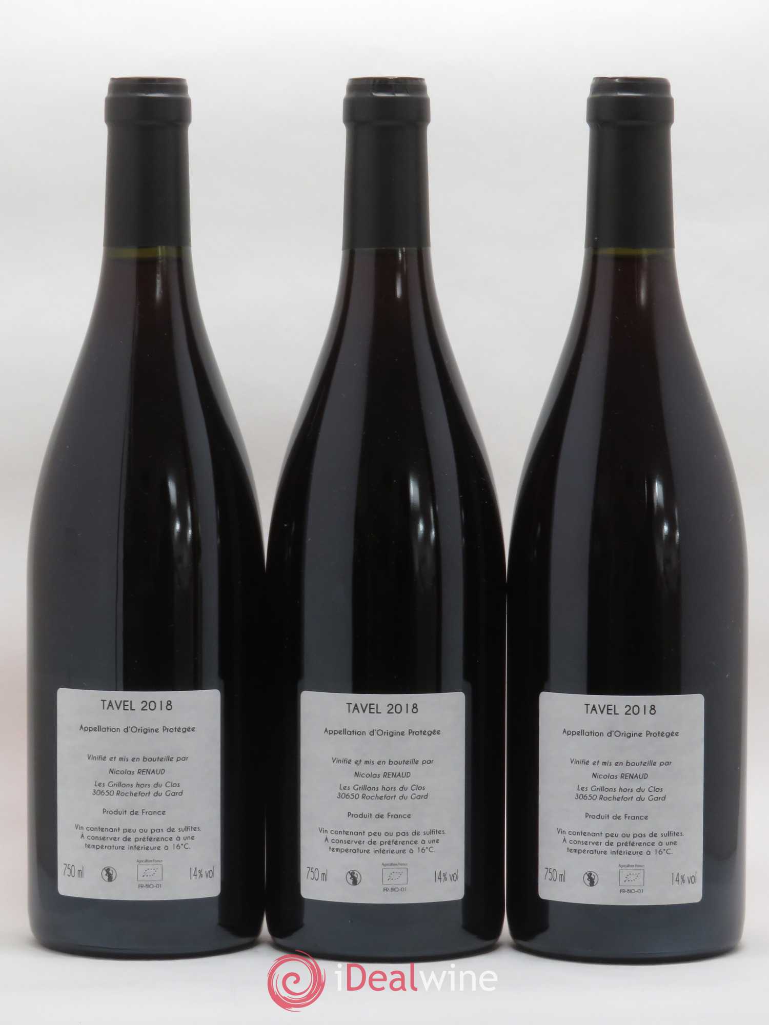 Tavel Clos des Grillons 2018 - Lot de 3 bouteilles - 1