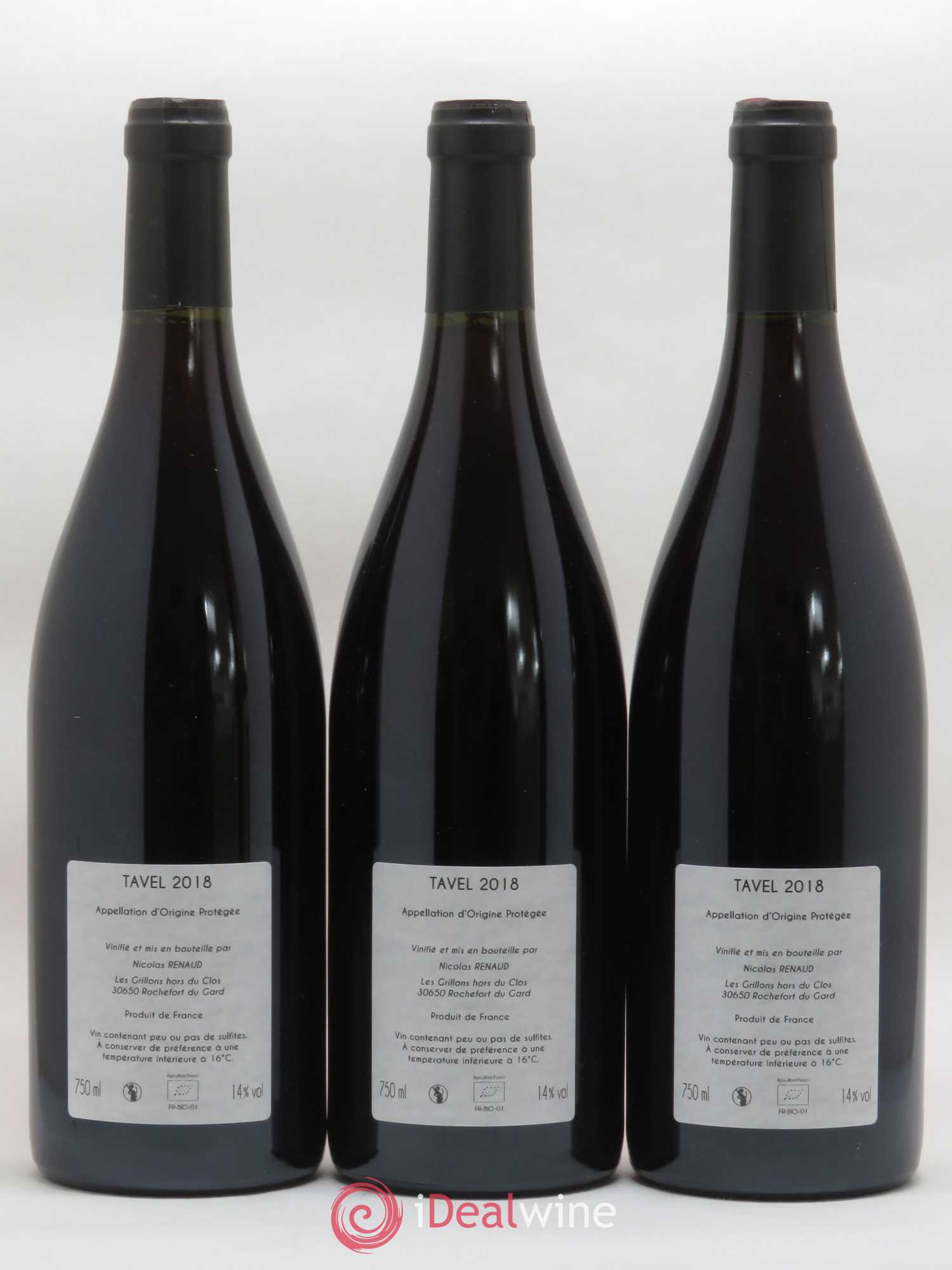Tavel Clos des Grillons 2018 - Lot de 3 bouteilles - 1