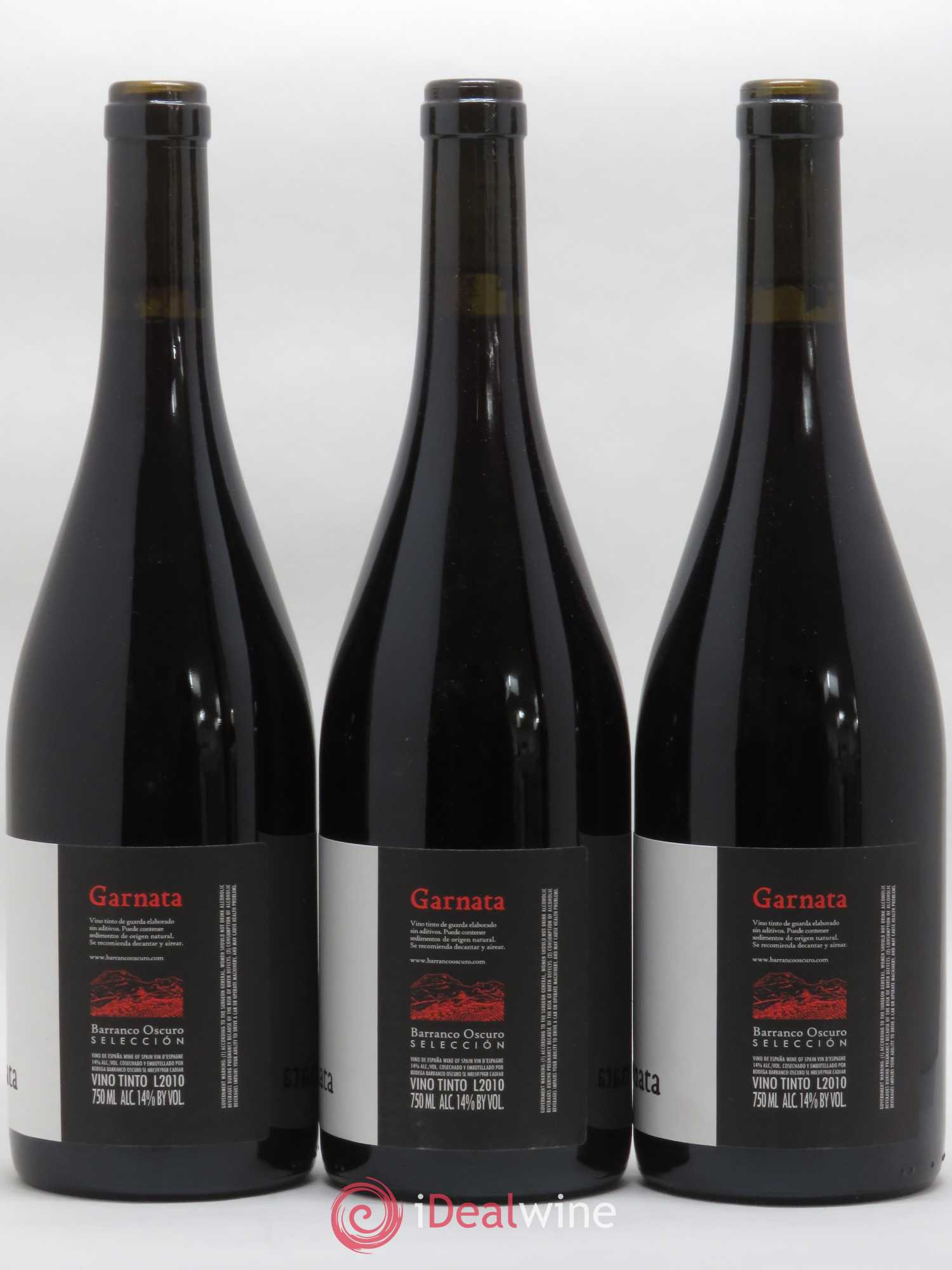 Espagne Garnata Barranco Oscuro 2010 - Posten von 3 Flaschen - 1