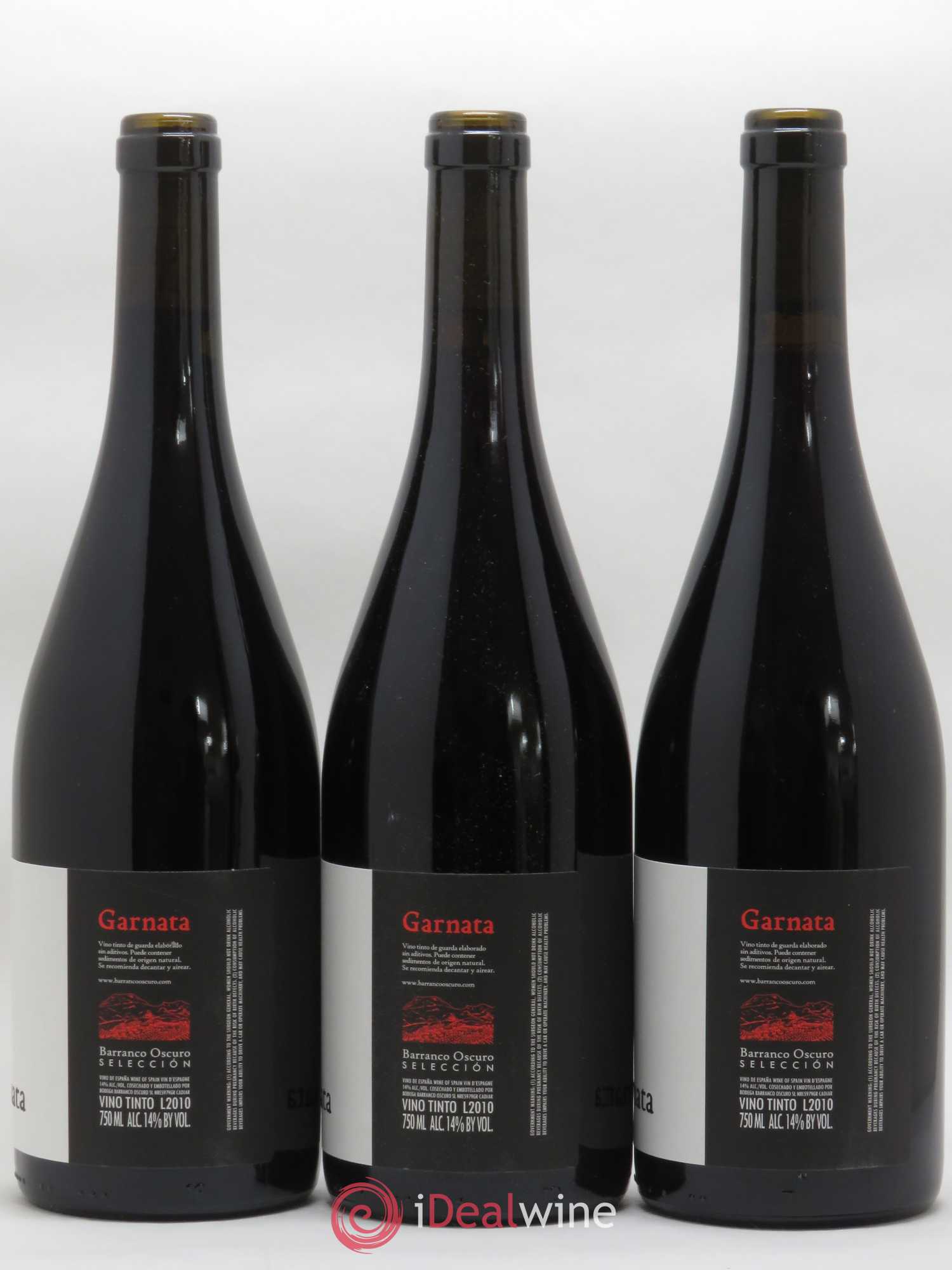 Espagne Garnata Barranco Oscuro 2010 - Posten von 3 Flaschen - 1