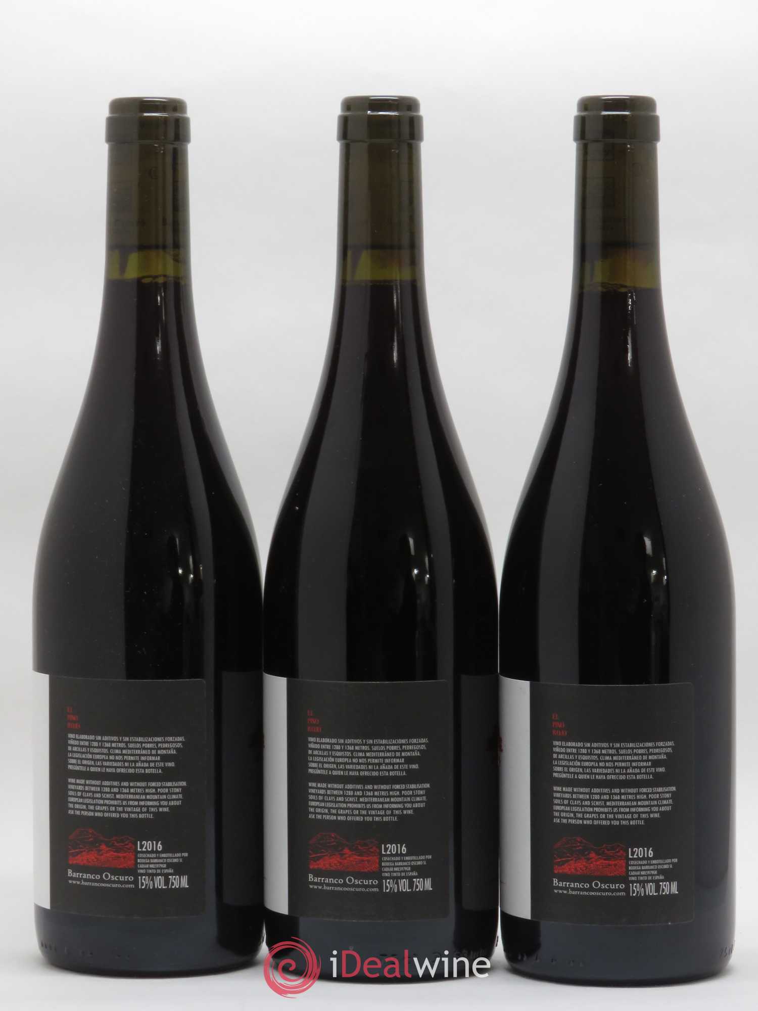 Espagne El Pino Rojo Barranco Oscuro 2016 - Posten von 3 Flaschen - 1