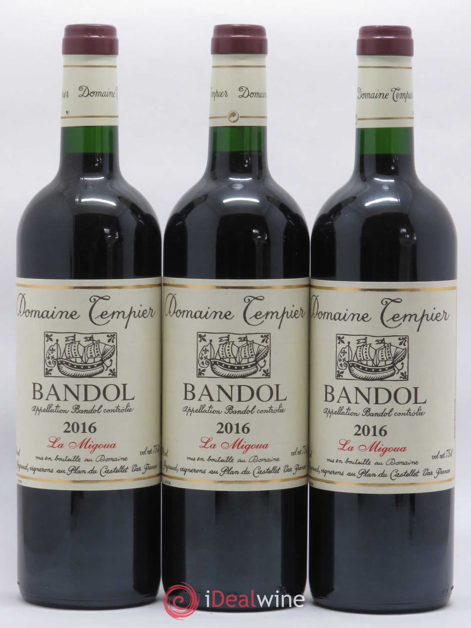 Bandol Domaine Tempier Cuvée La Migoua Famille Peyraud 2016 - Lot de 3 bouteilles - 0