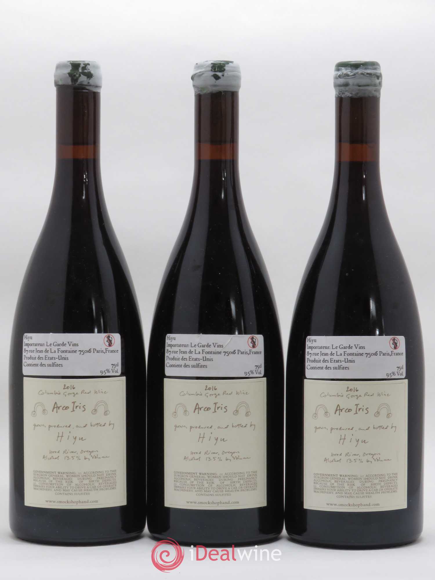 Columbia Gorge Arco Iris Hiyu Farm 2016 - Lot de 3 bouteilles - 1