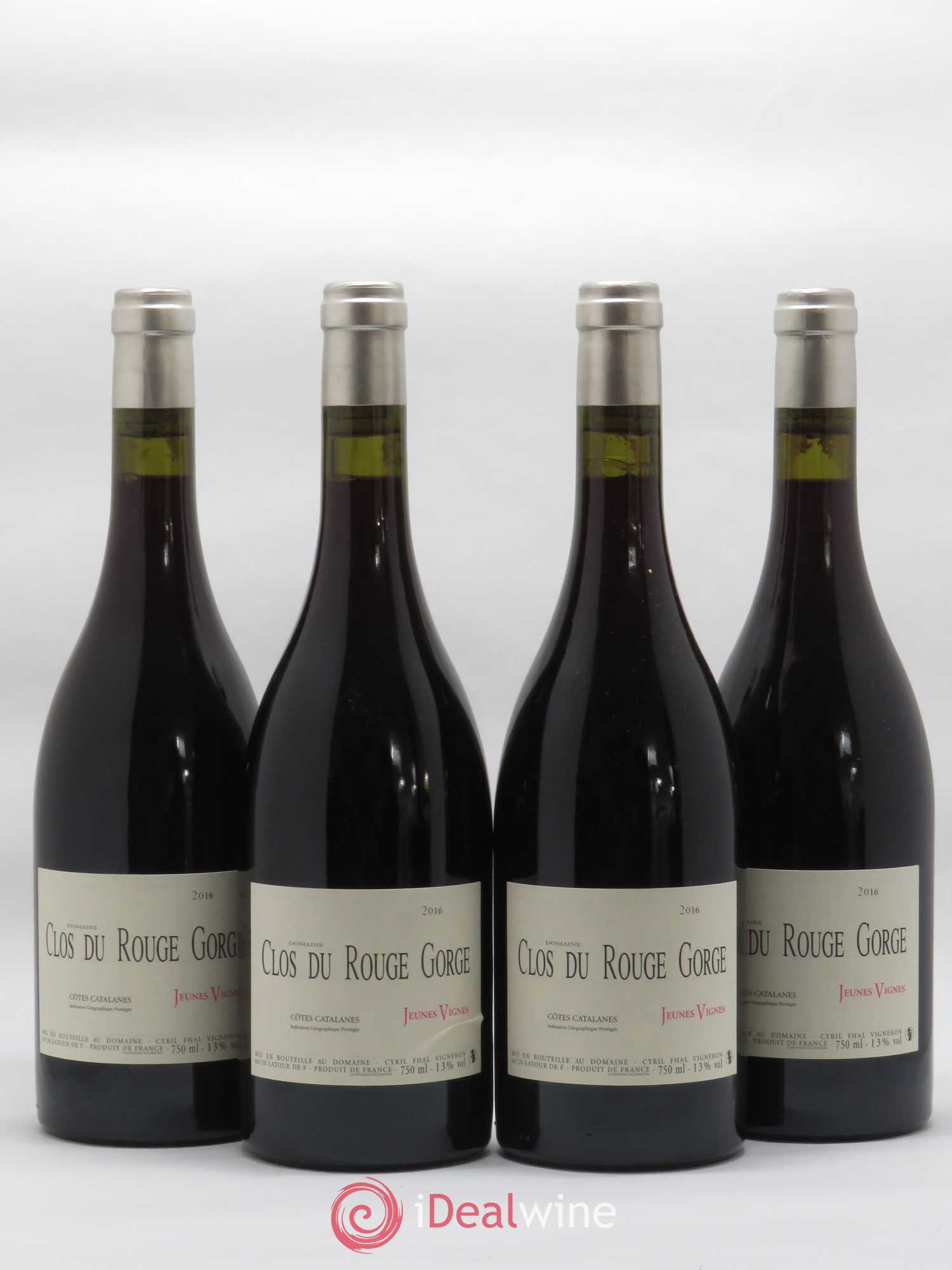 Côtes Catalanes (VDP des Côtes Catalanes) Clos du Rouge Gorge Jeunes Vignes Cyril Fhal 2016 - Lot de 4 bouteilles - 0