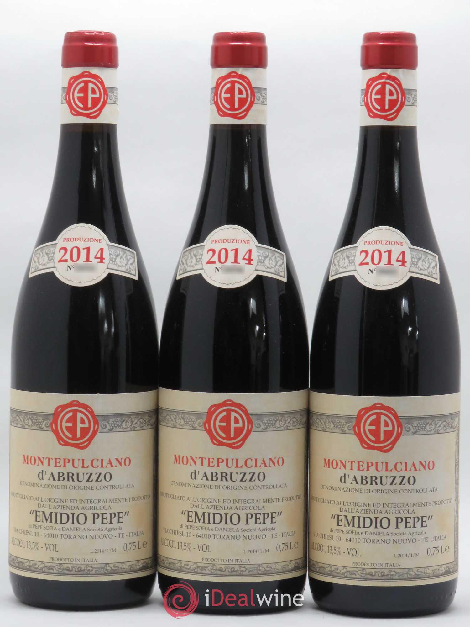 Montepulciano d'Abruzzo DOC Riserva Vecchie Viti Emidio Pepe 2014 - Lot de 3 bouteilles - 0