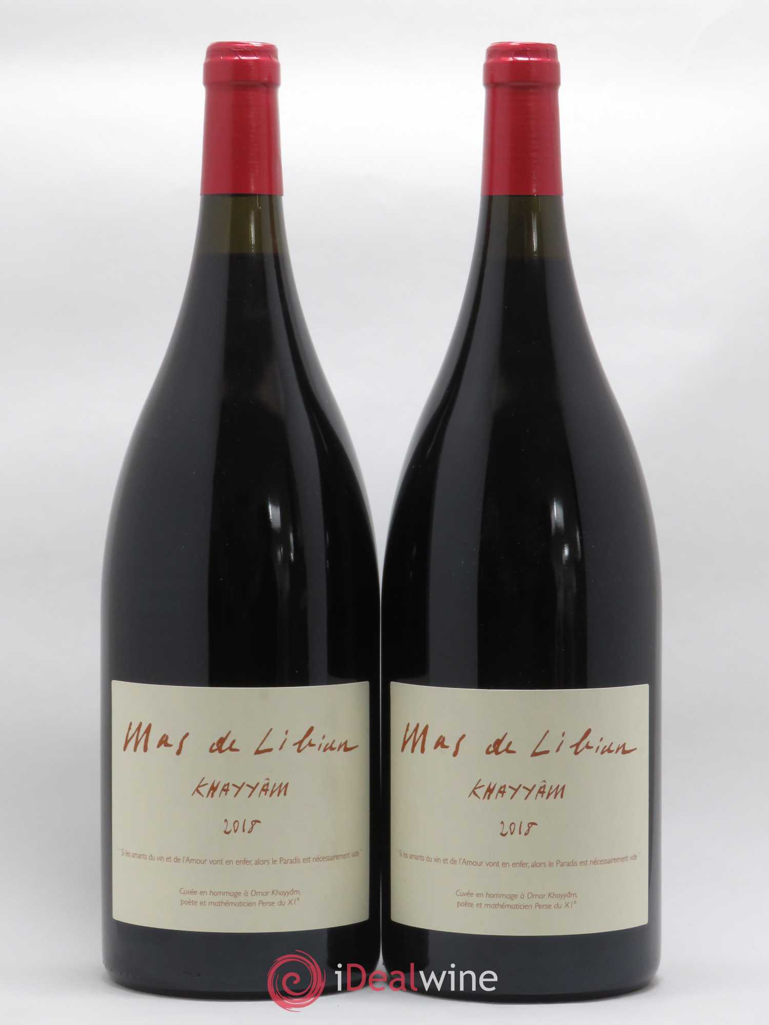 Vin de France (anciennement Côtes-du-Rhône) Khayyam Mas de Libian 2018 - Lot de 2 magnums - 0