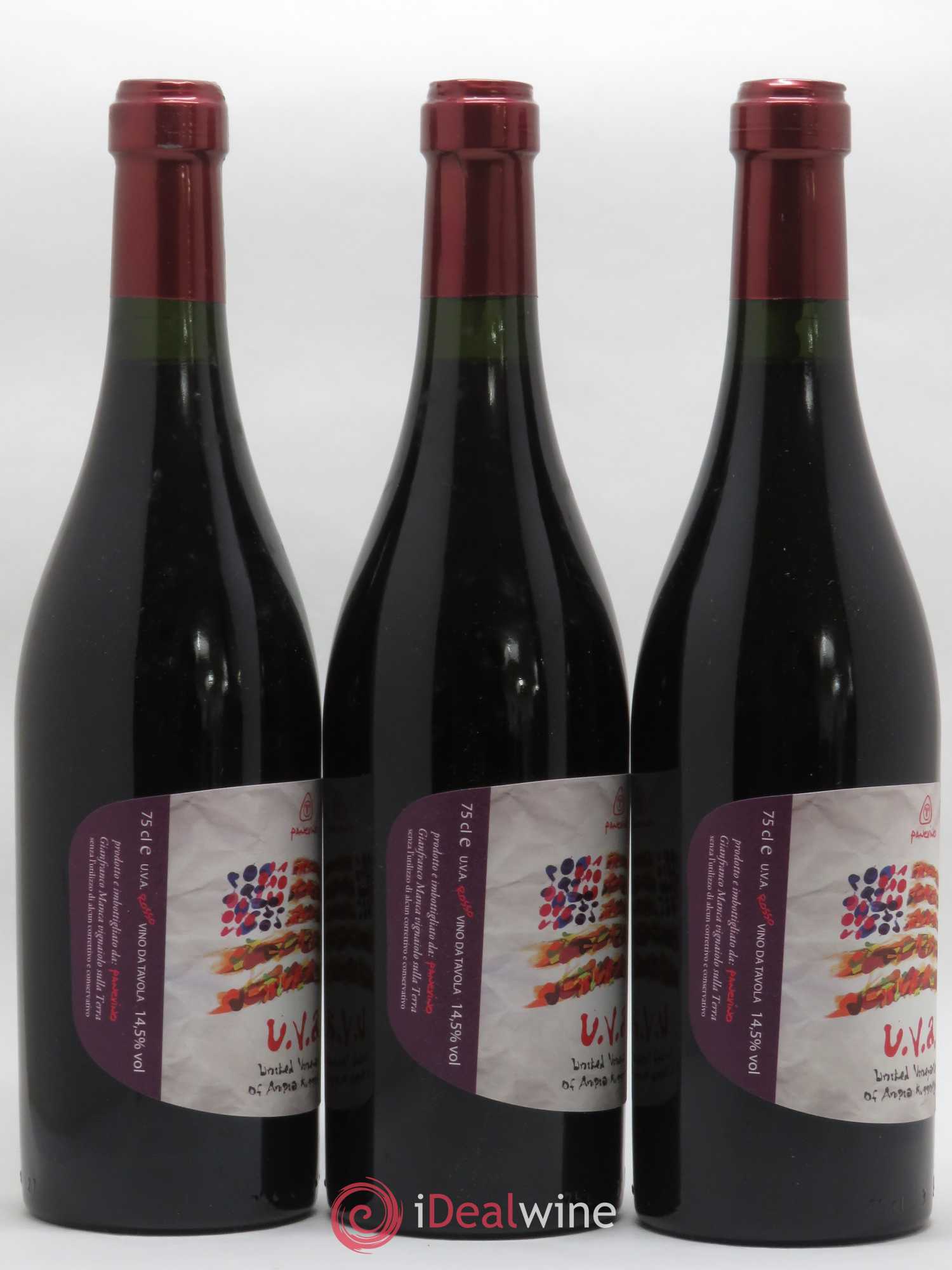 Italie Vino de Tavola U.V.A Panevino 2011 - Posten von 3 Flaschen - 1