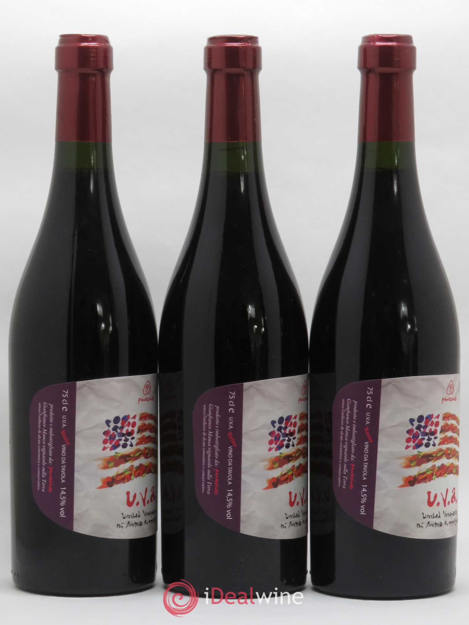 Italie Vino de Tavola U.V.A Panevino 2011 - Posten von 3 Flaschen - 1