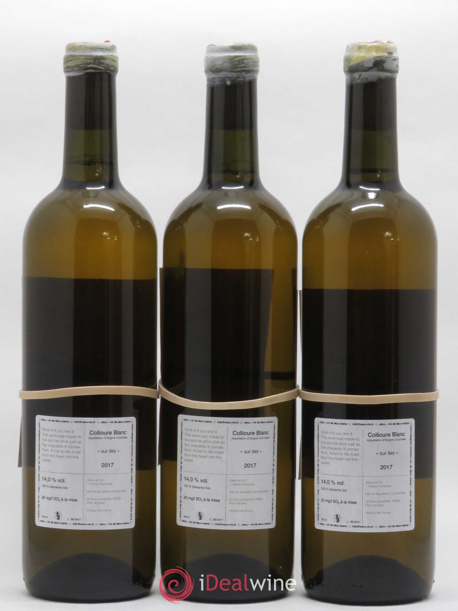 Collioure Sur lies Domaine Nénu - Rasmus Aamand Olesen Vin de deux mains 2017 - Posten von 3 Flaschen - 1