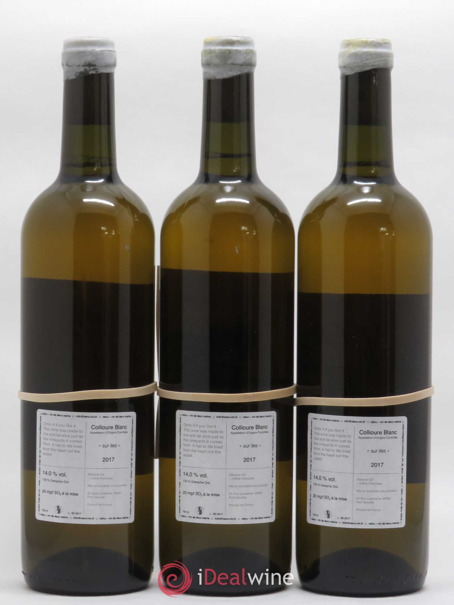 Collioure Sur lies Domaine Nénu - Rasmus Aamand Olesen Vin de deux mains 2017 - Posten von 3 Flaschen - 1